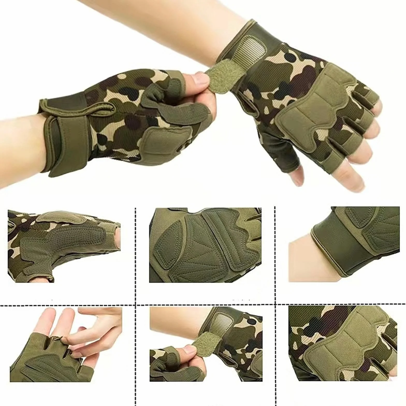 Militare Tiro Esercito Guanti Senza Dita Guanti Mezze Dita Uomini Guanti Tattici Sport All'aperto Bicicletta Equitazione