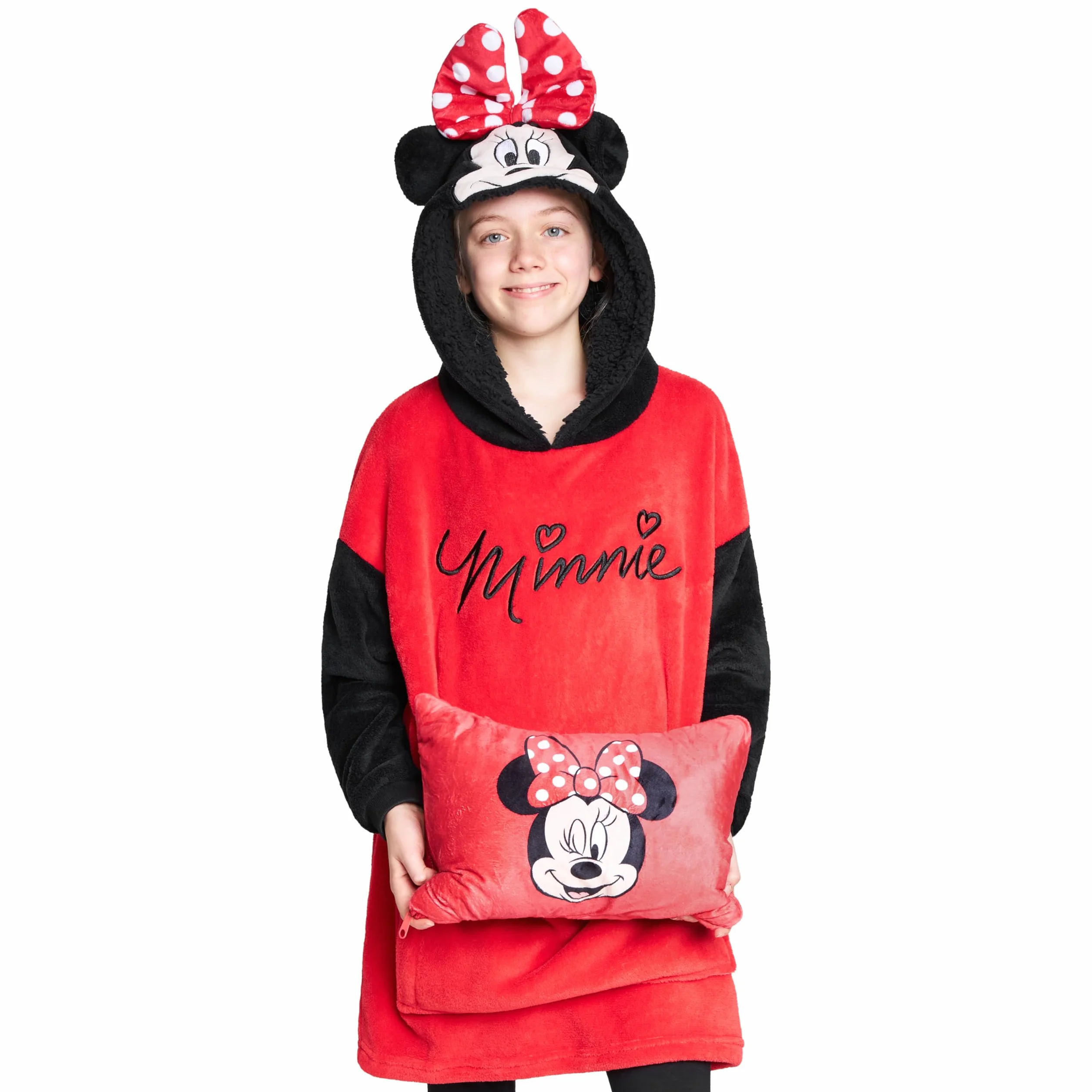 Disney Felpa Bambina - Felpa Coperta di Pile Taglia Unica - Felpa Oversize Bambini Ripiegabile A Cuscino - Stitch Gadget Ufficiale