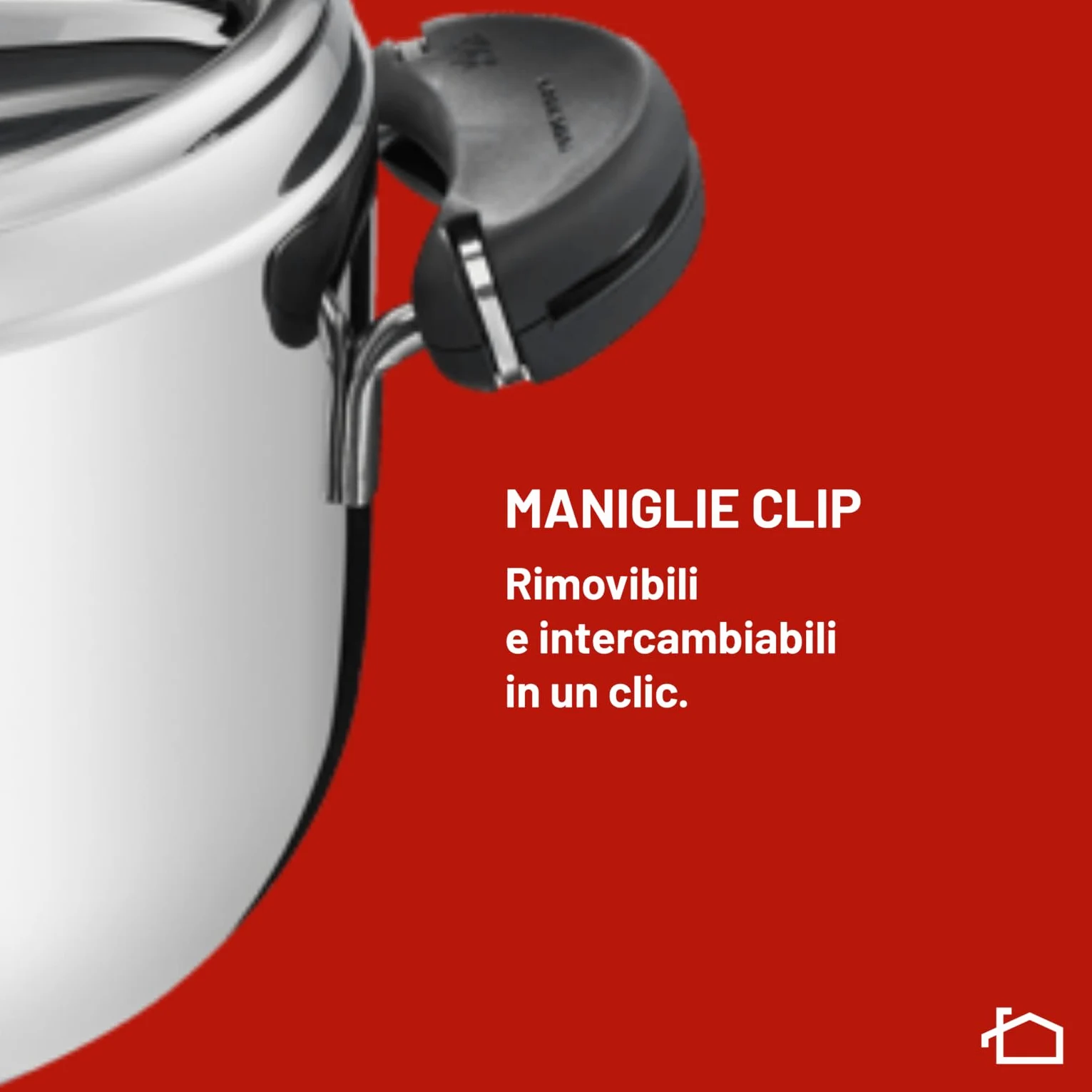 Lagostina Mia Pentola a Pressione 5 L in Acciaio Inox 18/10 Ø 22 cm, Pentola Induzione e Gas, Coperchio con Apertura Facilitata, Fondo a tre Strati, Lavabile in Lavastoviglie