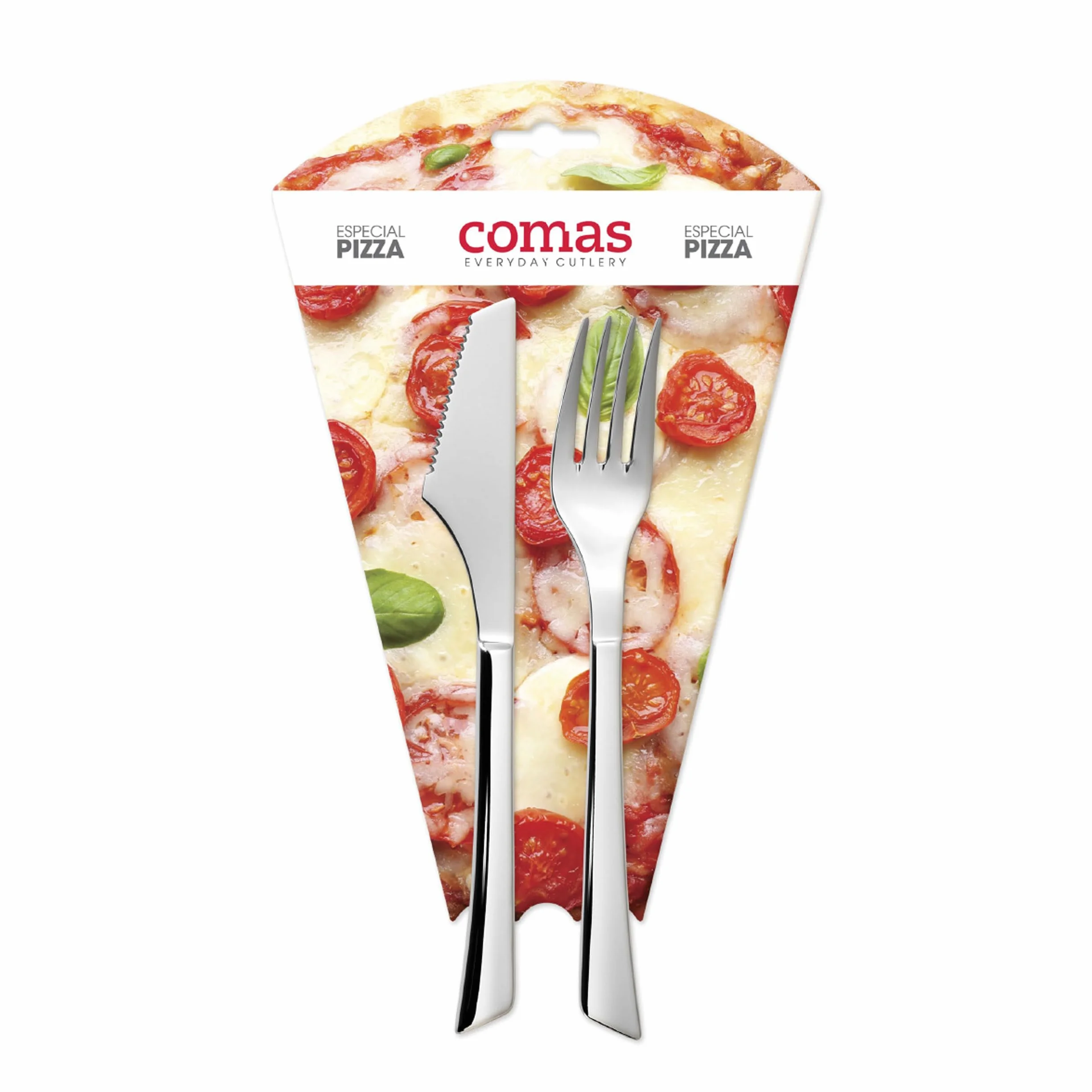 Comas Napoli 18% Blister Pizza Nóż i widelec 222 mm Srebrny