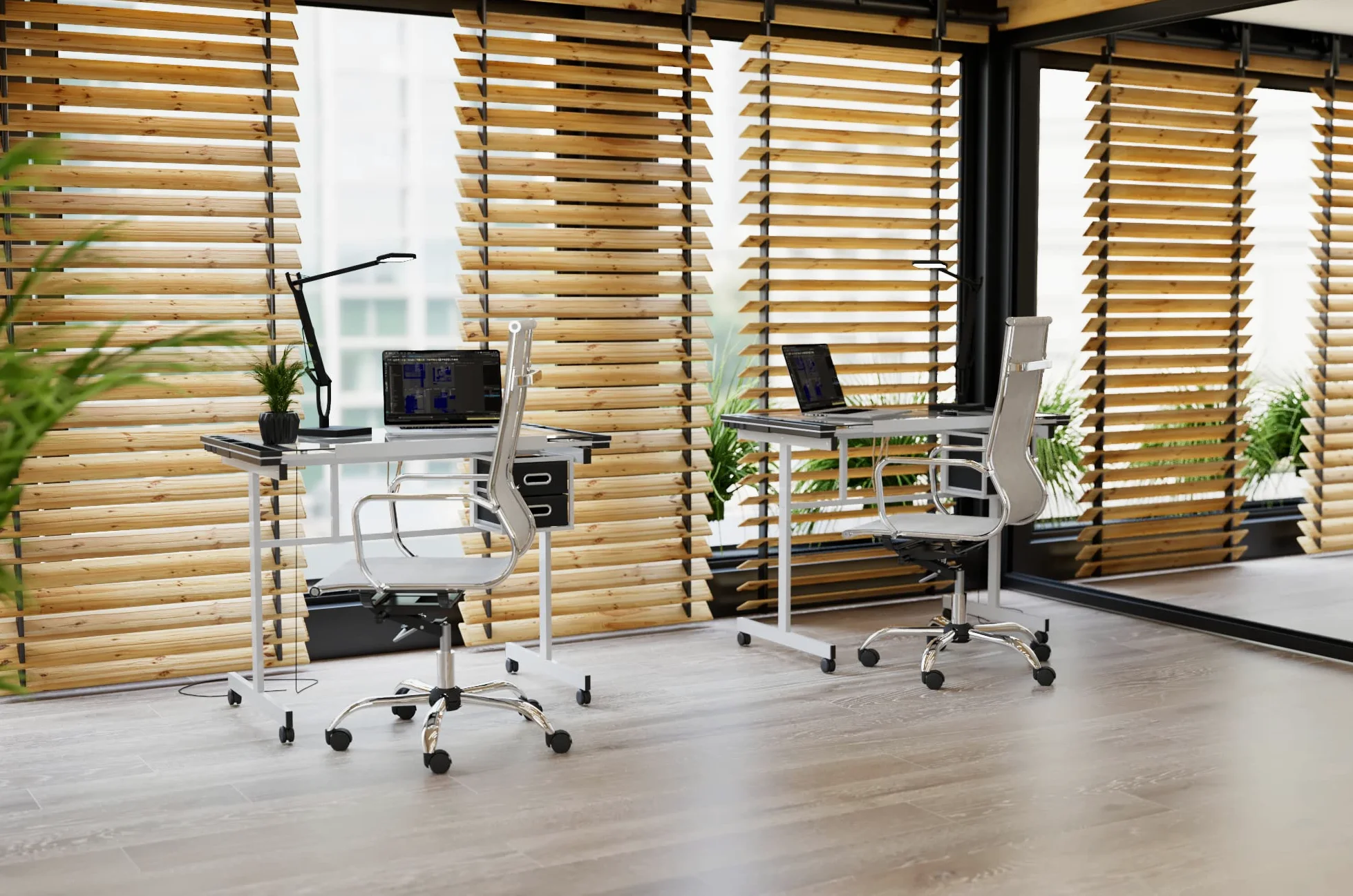 Fromm & Starck Tavolo da Disegno Inclinabile Scrivania da Architetto Star_Desk_10 (104 x 60 cm, Regolabile in Altezza, Piano in Vetro)