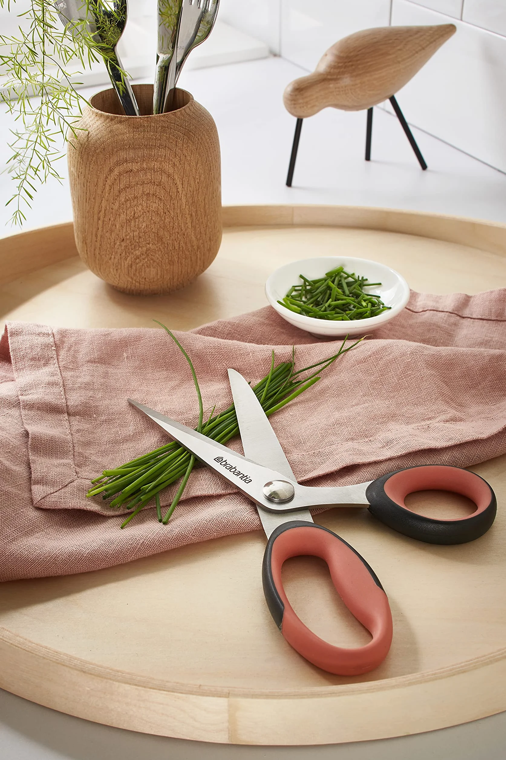Brabantia Forbici da Cucina, Plastica/Acciaio Inossidabile, Tasty+ Terracotta Pink