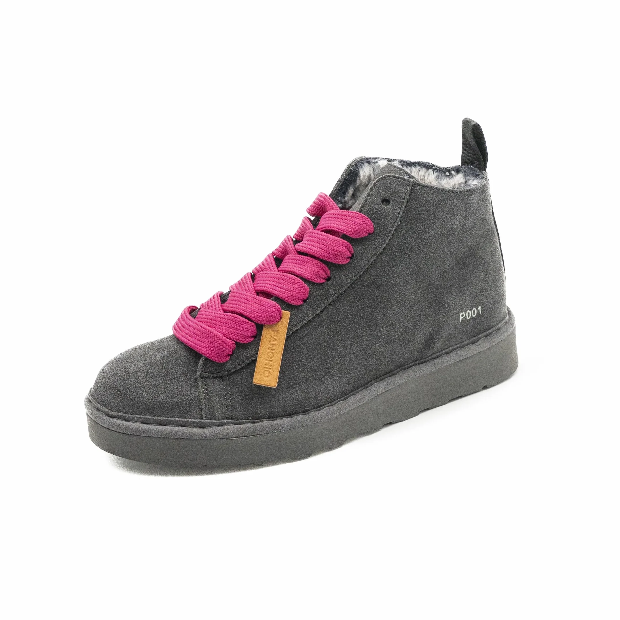 PANCHIC Scarpe Donna ANKLEBOOT Suede Antracite Fuchsia AI25