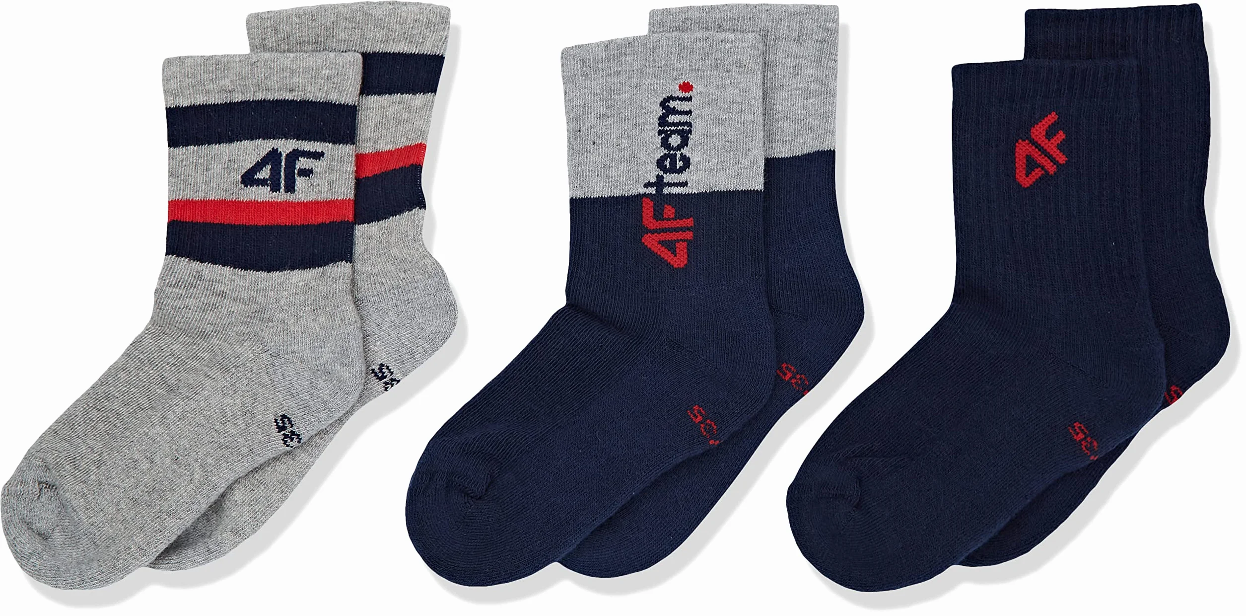 4F Socks CAS M059 (3pack), Multicolour 1, 36-38 per bambini, multicolore 1