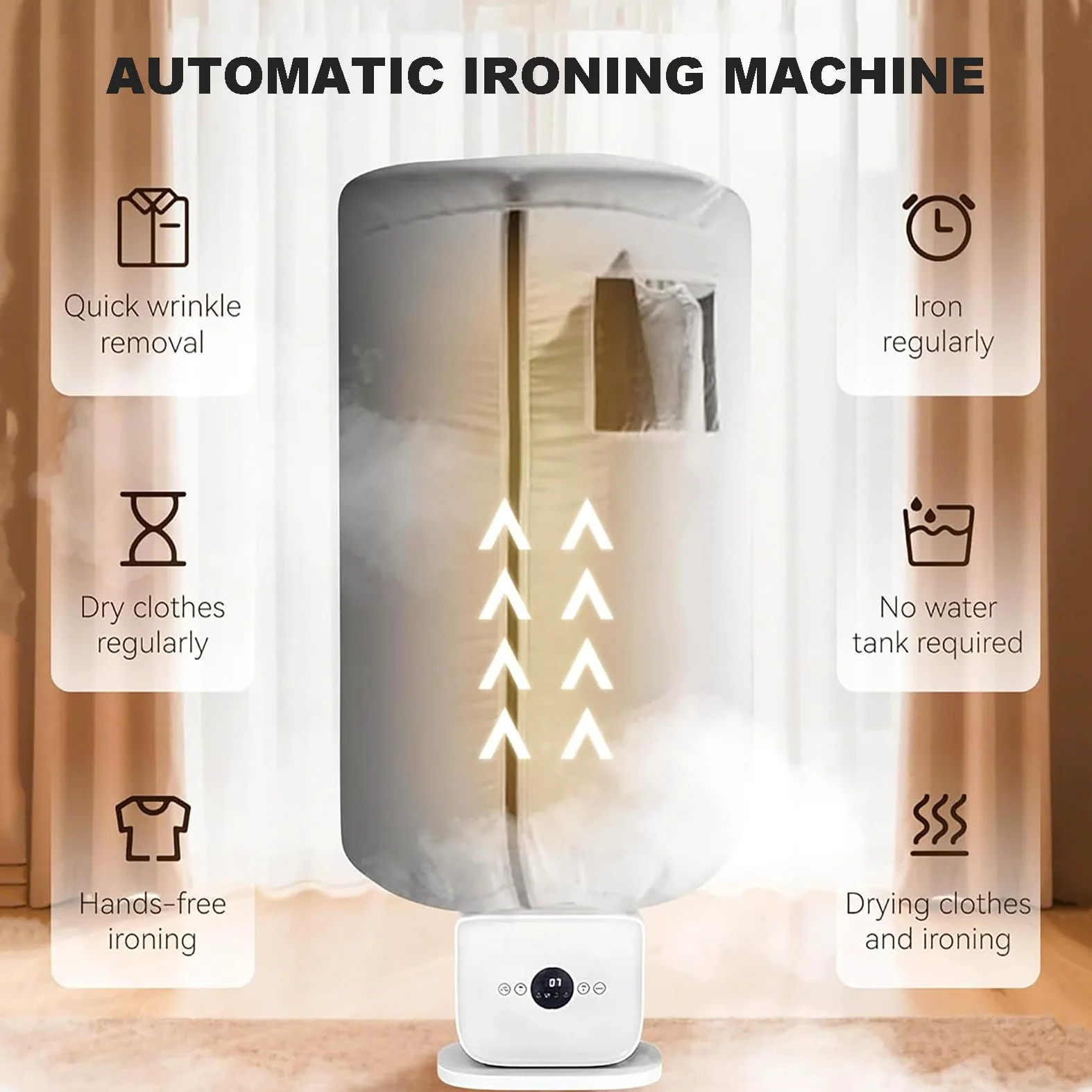 Ferro da Stiro Automatico per Camicie | Sostituisce Il Ferro da Stiro, l'asse da Stiro e la Vaporiera | Ferro da Stiro per Camicie, Bluse e Camicie | Innovativo ed Efficiente