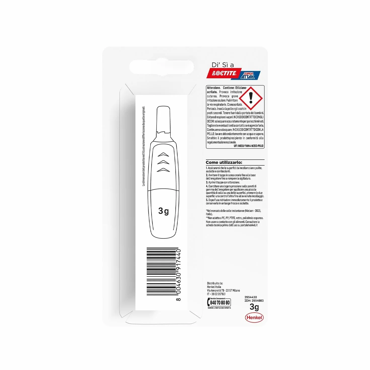Loctite Super Attak Creative, Colla liquida trasparente con applicatore a penna, Colla attaccatutto forte per applicazioni facili e precise, Adesivo per legno, gomma, metallo, pelle, 1x3g