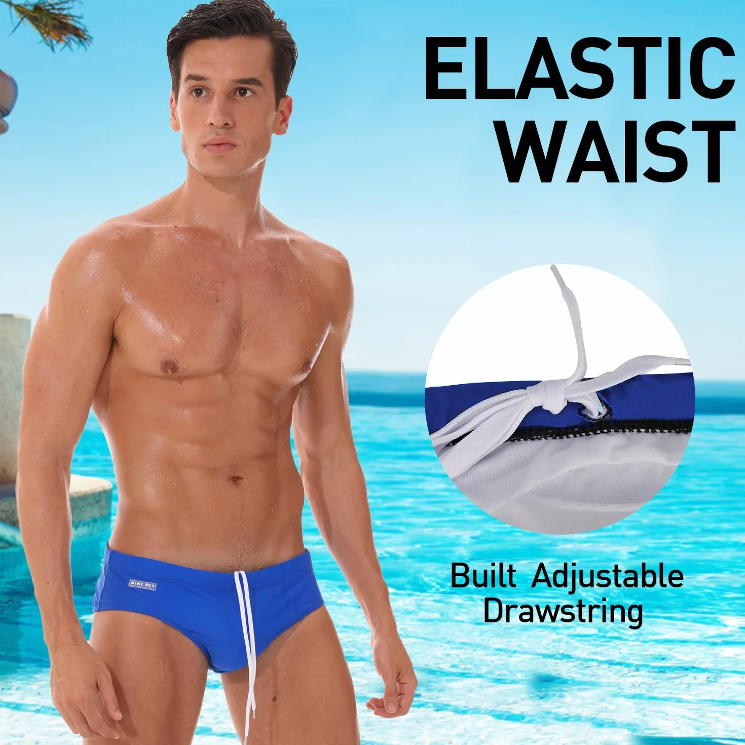 Arcweg Costume da Bagno Uomo con Pad Rimovibile e Coulisse Slip Pantaloni Corti Nuoto