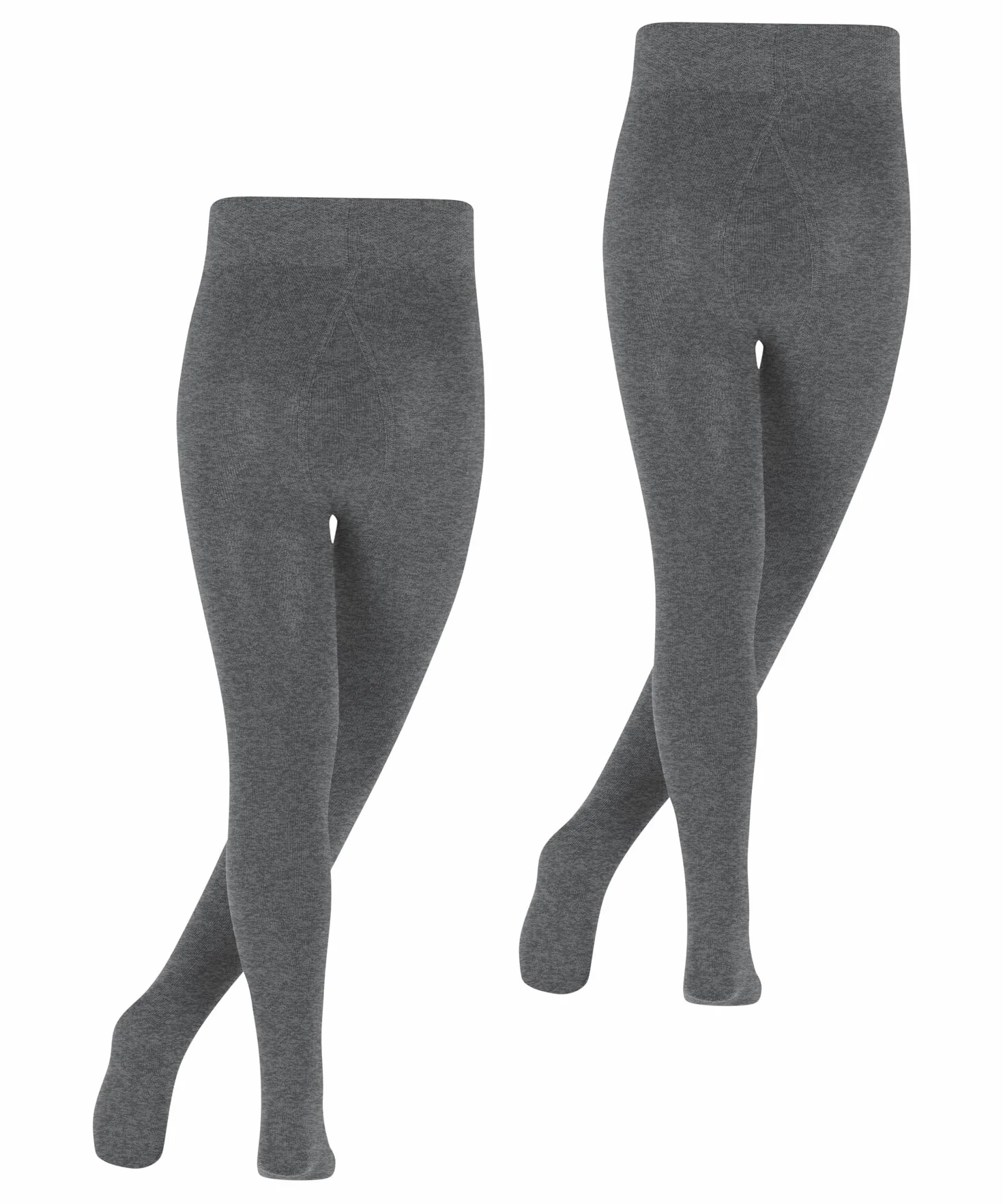 FALKE unisex bambini Family 2-Pack collant traspiranti sostenibili cotone coprenti cintura comfort in vita perfetta vestibilità antiscivolo rinforzati tinta unita multipack confezione di 2 pezzi