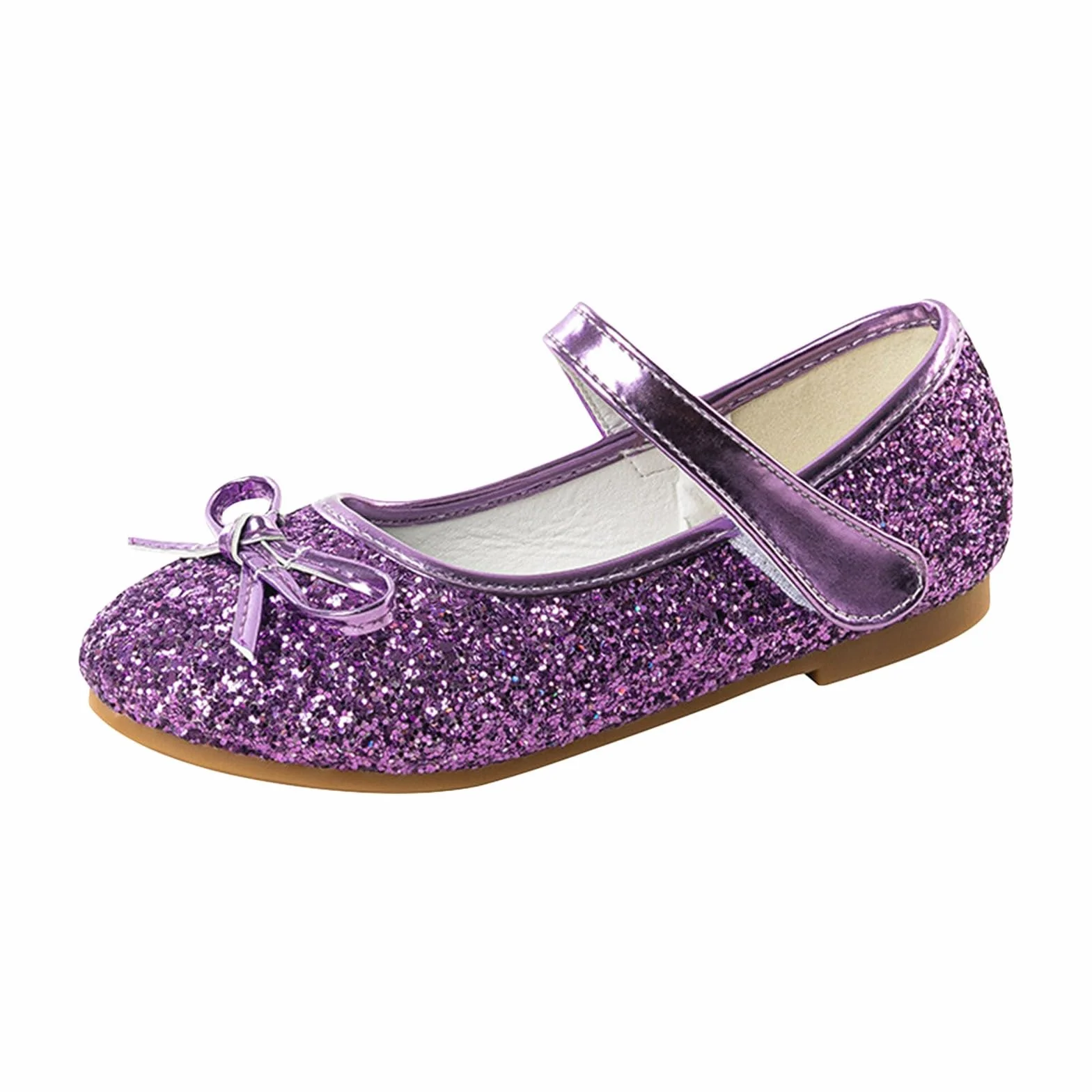 Scarpe Glitter Principessa Ballerina per Bambine con Fiocco