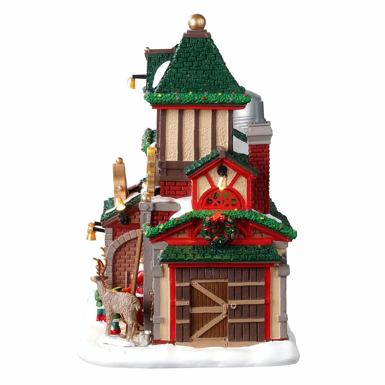 Lemax Santa's Reindeer Stables Lighted Building Multicolore 34101
