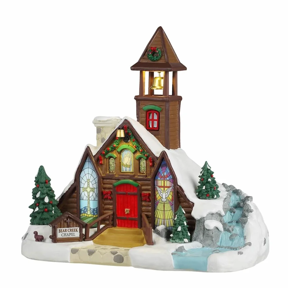 LEMAX Bear Creek Chapel Edificio illuminato LED Resina 21.2 cm
