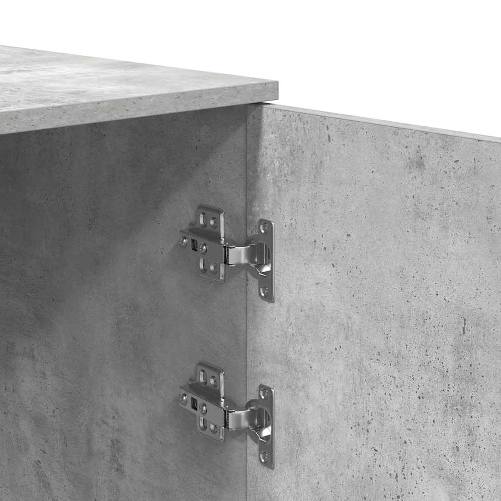 vidaXL Mobile Portaoggetti Grigio Cemento 40x45x103,5 cm in Truciolato, Armadio, Armadio da scrivania, Armadio da Ufficio, Armadio credenza