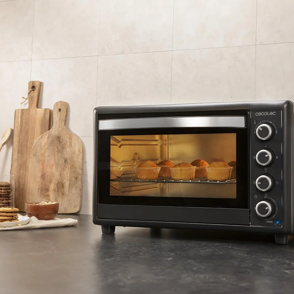 Cecotec Piec Konwekcyjny 60L Bake&Toast 6090 Black Gyro 2200W 12 Funkcji 230°C Podwójna Szyba