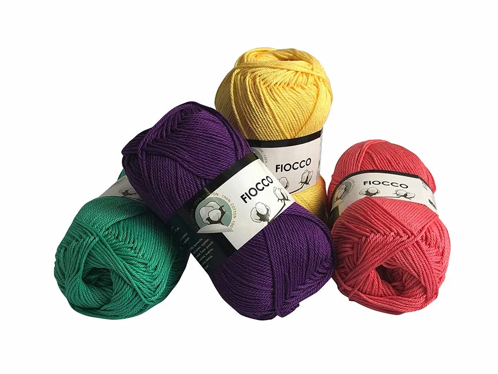 Filato di Cotone Fiocco Azzurro 250gr TreSfere Uncinetto Maglia Ferri