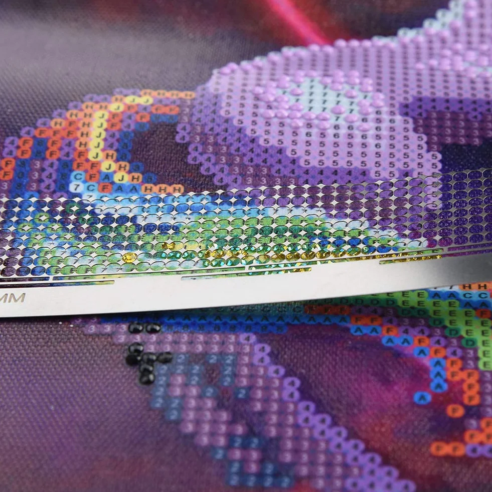 Righello per pittura da ricamo in acciaio inossidabile per pittura a diamante