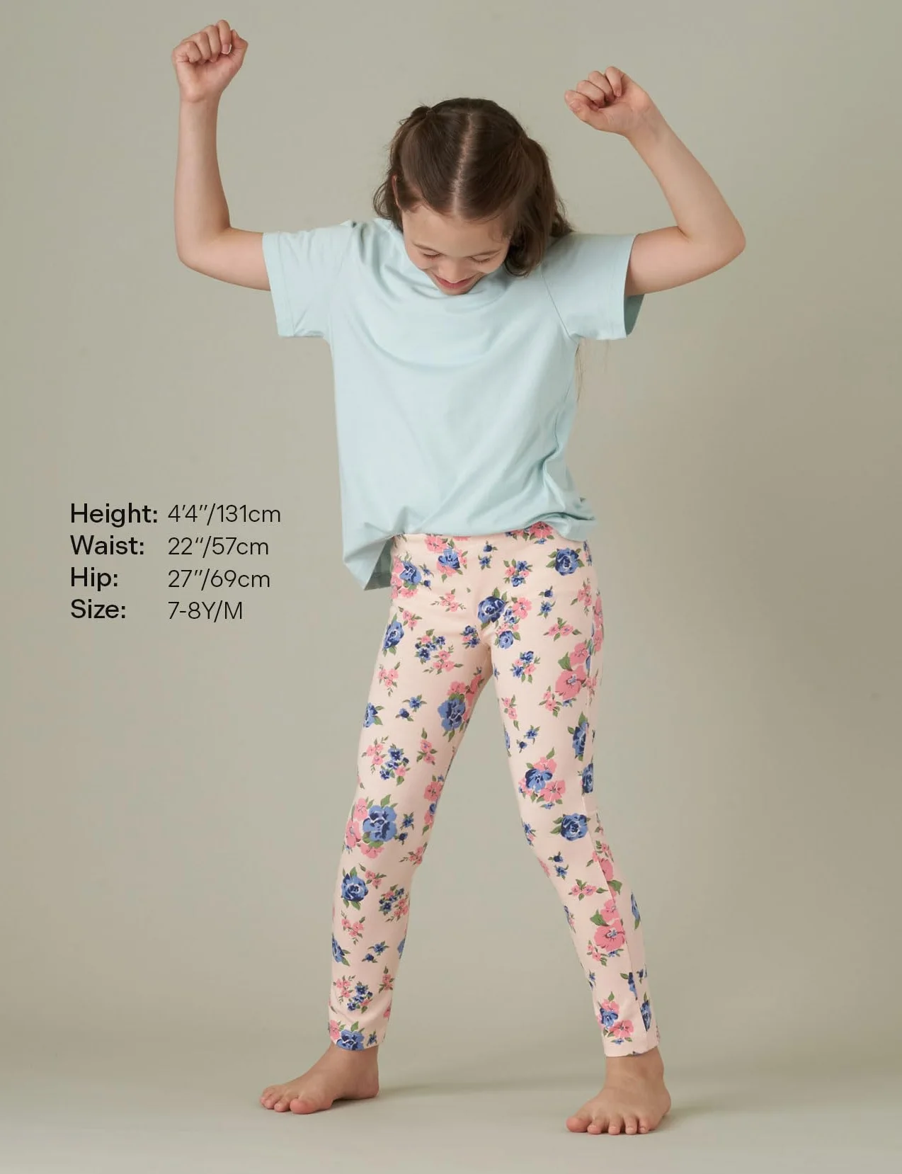 LAPASA Pacco da 4 Leggings per Bambina Lunghi e Capri in Cotone Elastici Comodi per Sport e Quotidiano età 3-13 Anni