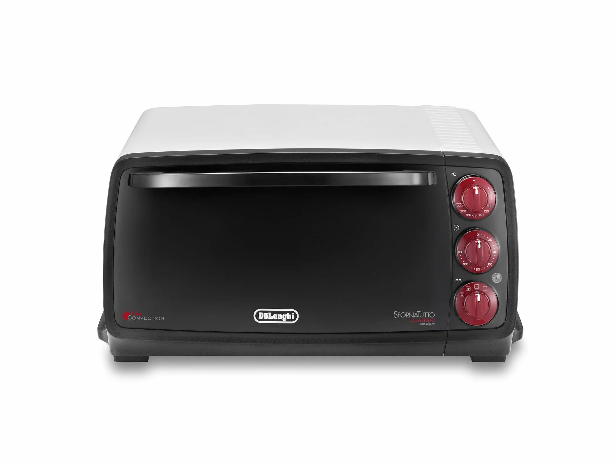 De'Longhi EO14902.W Sfornatutto Forno elettrico 14L, 5 funkcji, termostat, timer, czarno-biały 52x41x26cm