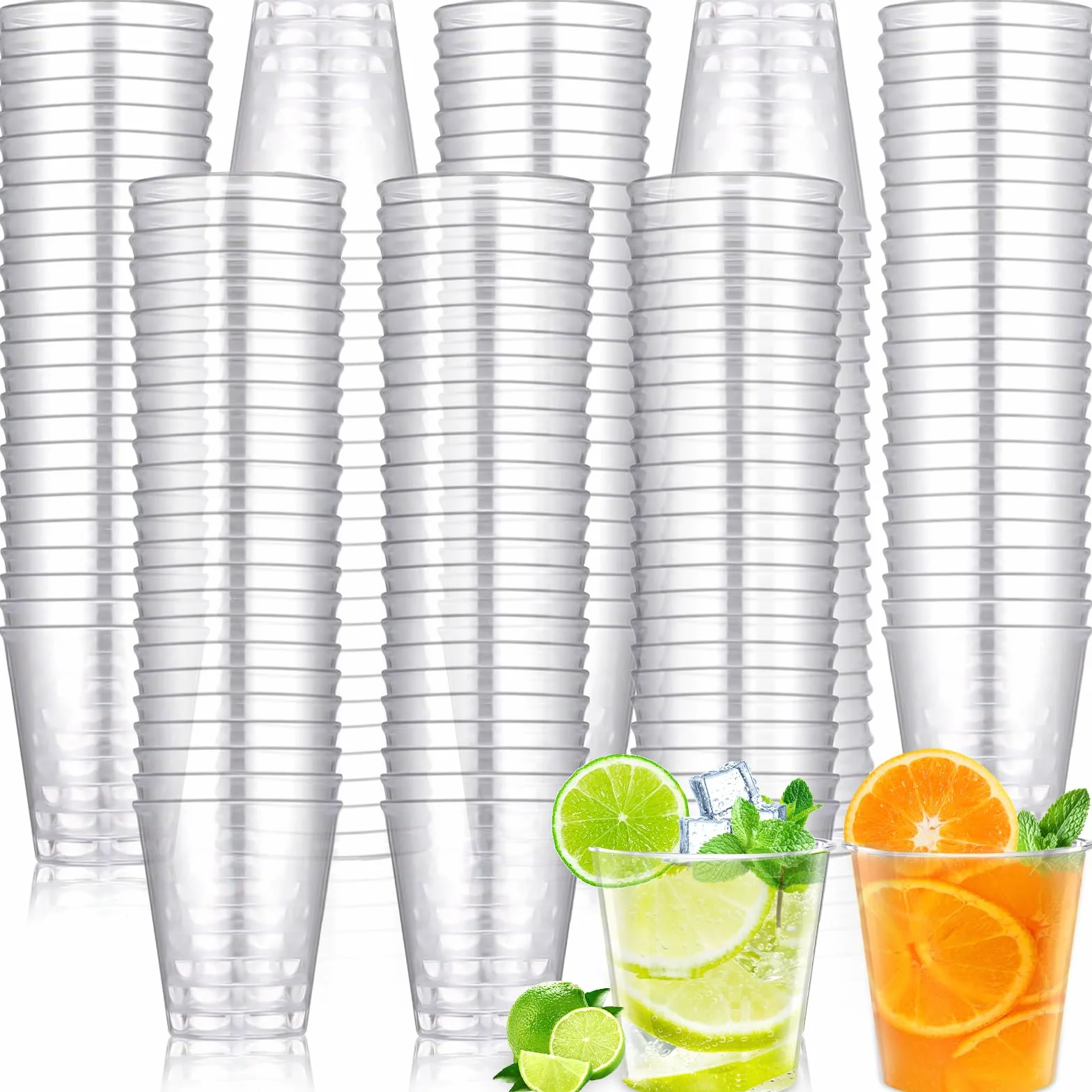 Bicchieri Plastica 30ml Trasparenti Monouso Impilabili Resistenti 200PCS per Feste Bar Matrimoni