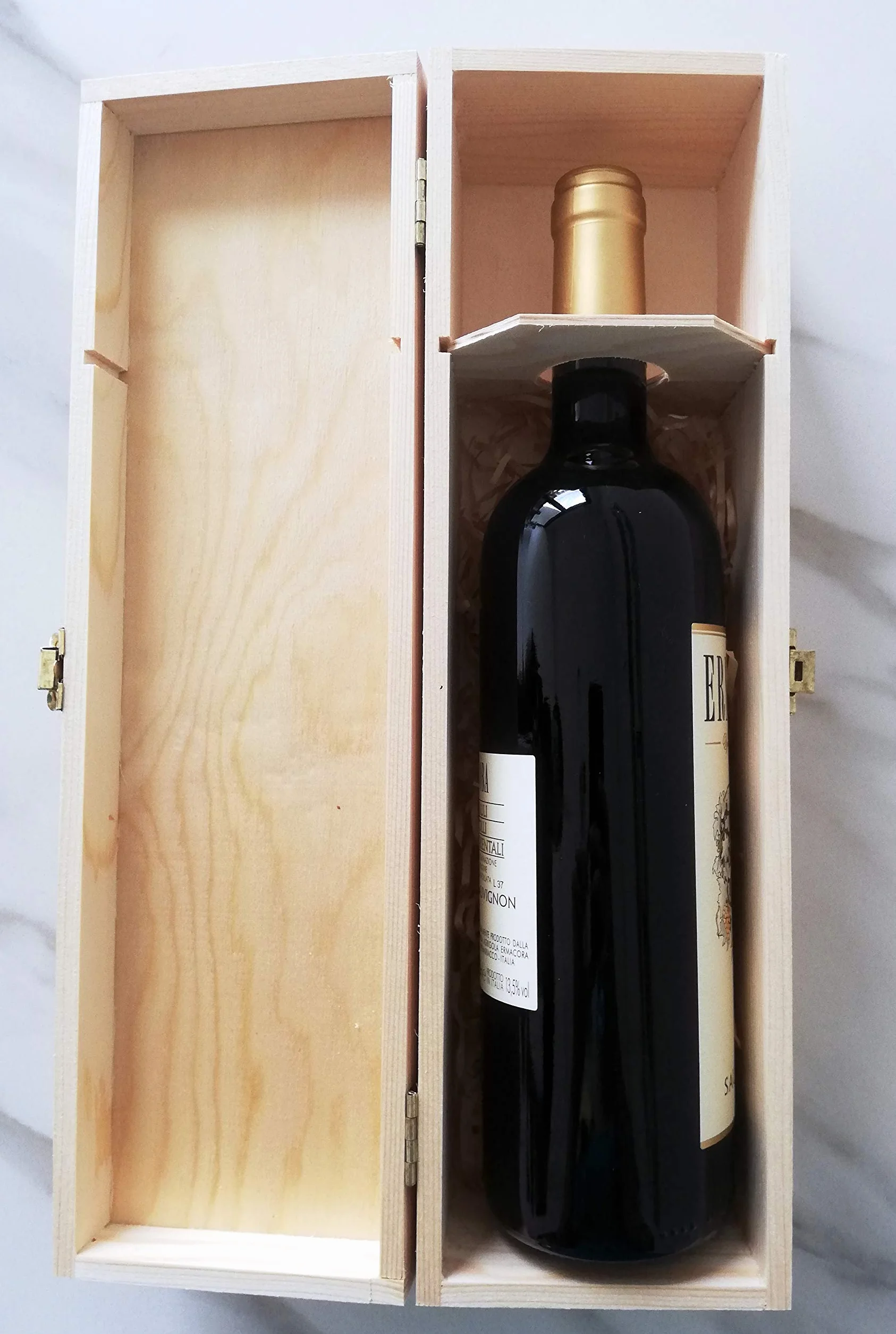 Porta Bottiglie Vino Guizzo Creart Made in Italy Scatola Legno 35.4x10.4x9.5 cm