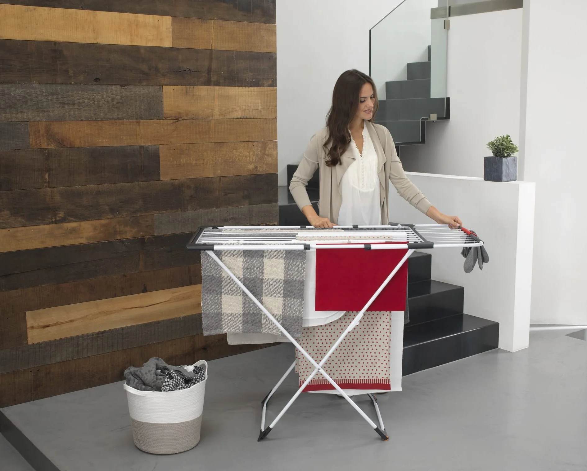 Vileda Surprise Stendibiancheria Estensibile Ripiegabile Alluminio Resina Bianco 186 x 57 x 108 cm 2.7 Kg