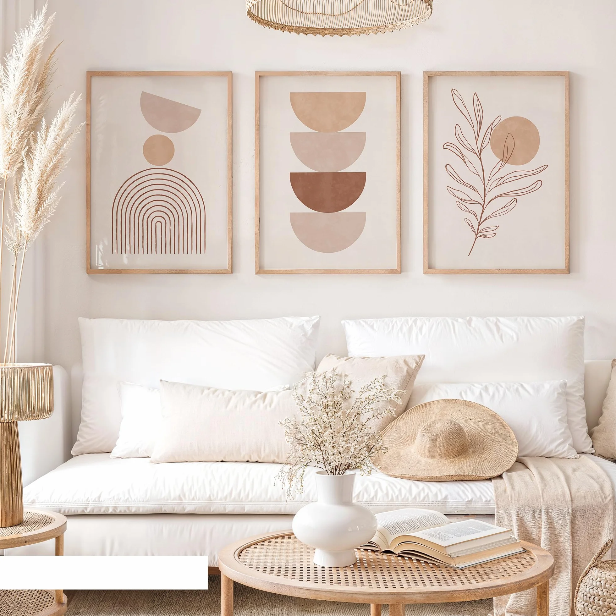OHBIMA® Set Di Poster Da Parete quadri moderni soggiorno decorazioni camera da letto quadro astratto moderno stampe moderne wall art elegante arte astratta contemporanea (Senza Cornice – 50x70cm)