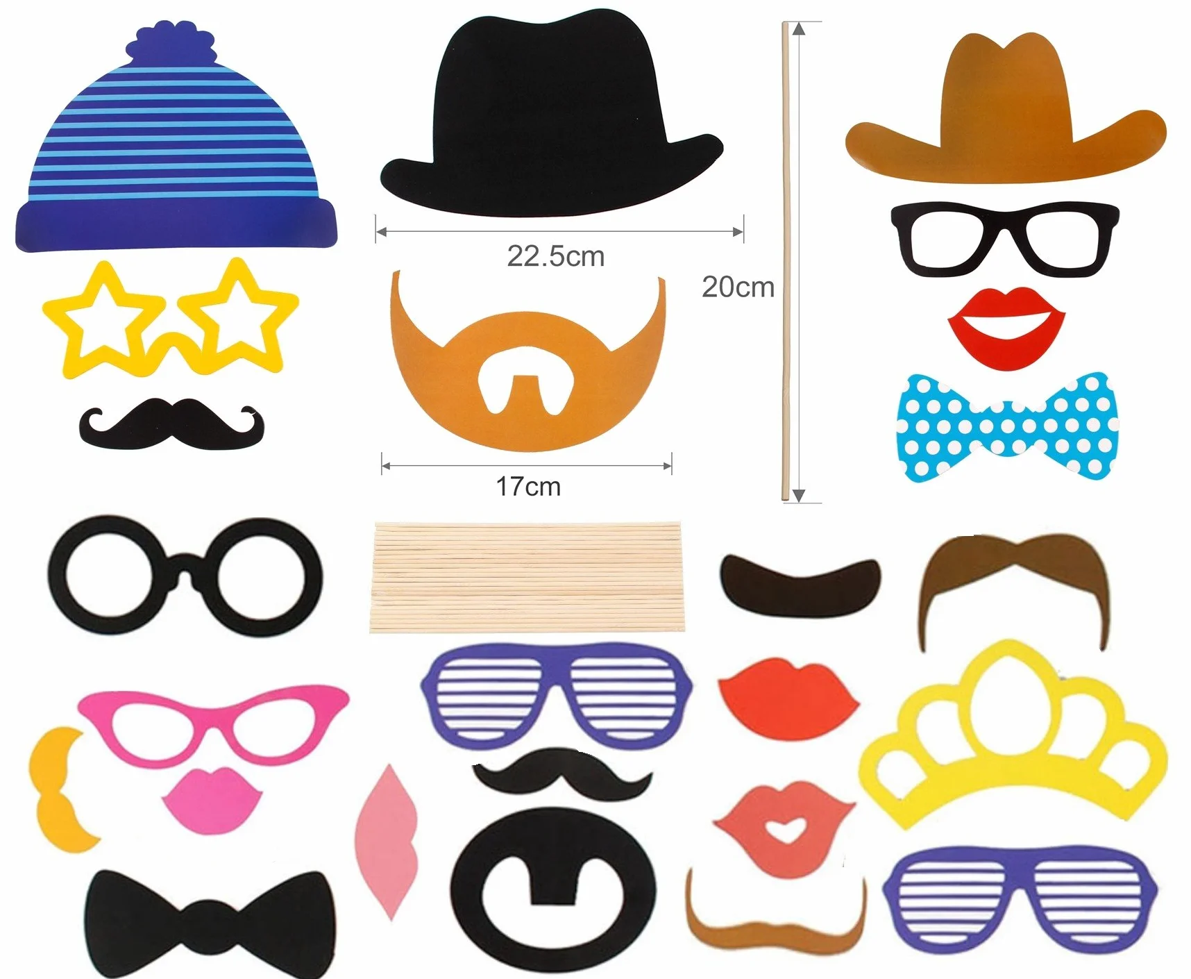 JZK 25 Photo Booth Props z Cornice Decorazione per Matrimonio
