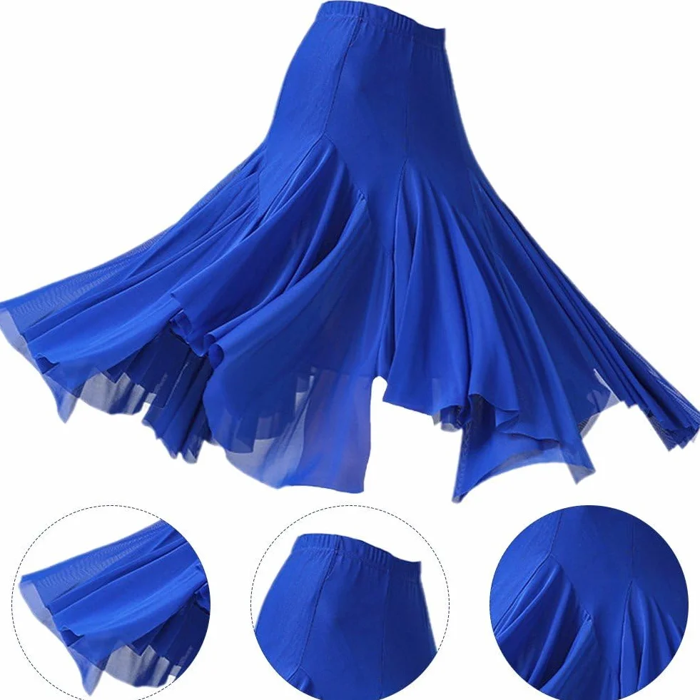 Gonna Flamenco Lunga Ballo Latino Morbida Elegante Danza Ventre Valzer