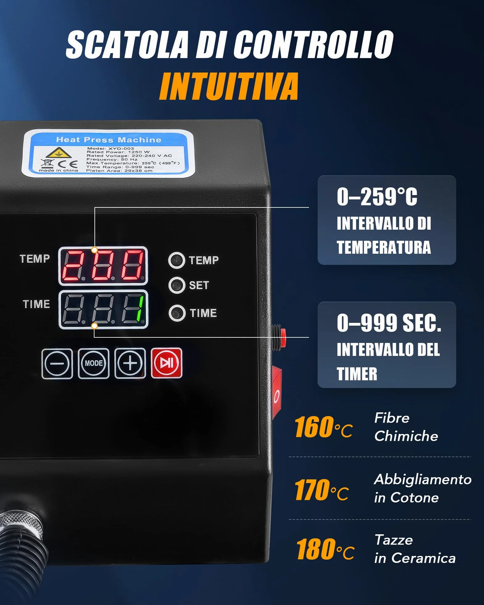 CREWORKS 8 in 1 Pressa a Caldo 30 x 38 cm Termopressa per Magliette Sublimazione