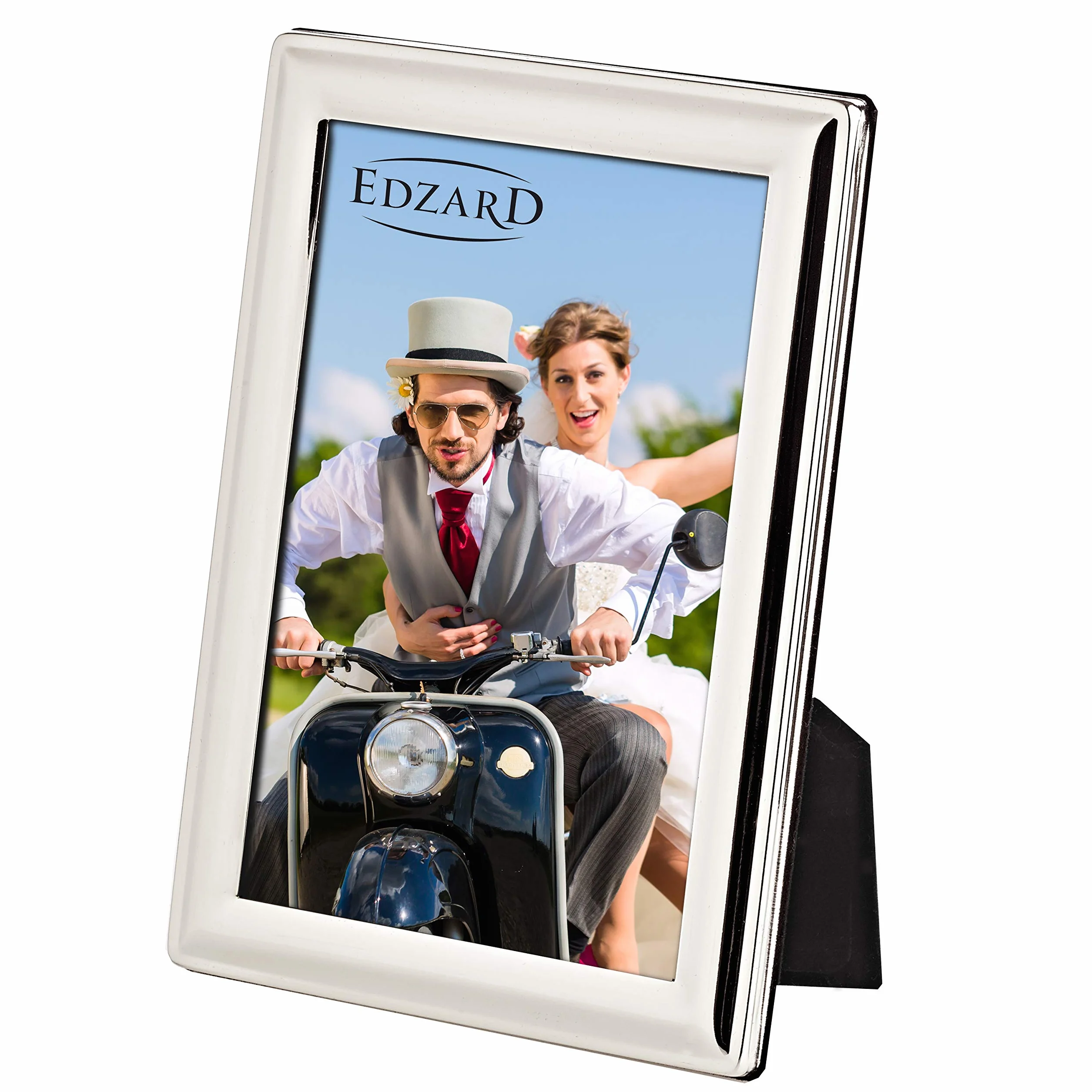 Edzard Cornice per Foto Terni, Placcato in Argento pregiato, antiossidante, per Foto 10 x 15 cm