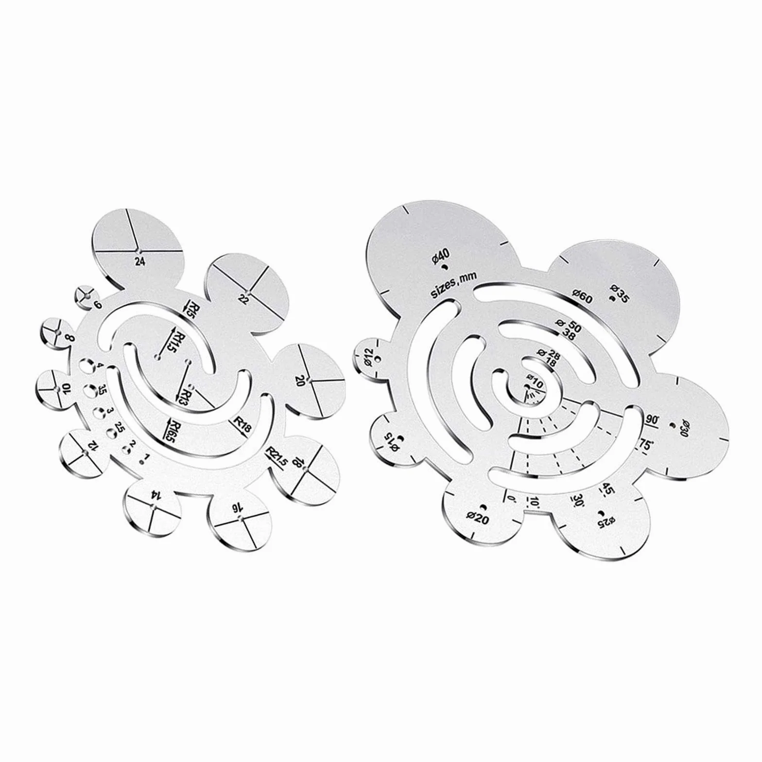5 set di 2 righelli da disegno fai da te in pelle per lavori in pelle accurati righelli da taglio gadget