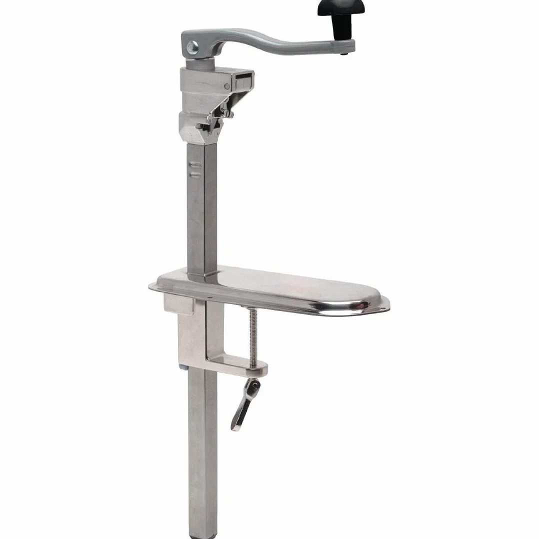 Vogue Apriscatole da banco 530 mm, acciaio inox, per lattine 355 mm, lama ultra affilata