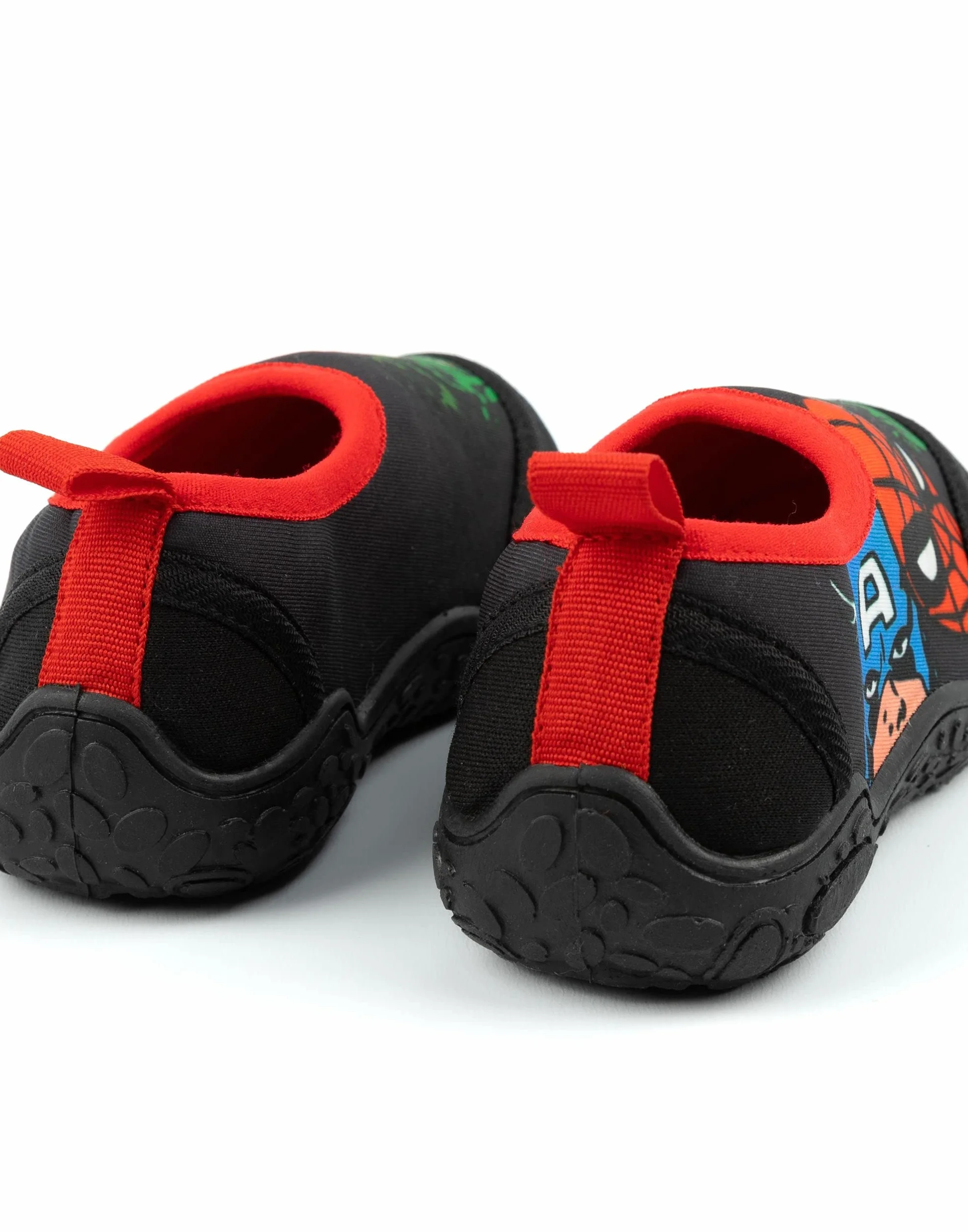 Marvel Scarpe da Bagno per Bambini Spider-Man Hulk Capitan America Supereroe Nero Rosso Acqua Resistenti Calzini Piscina