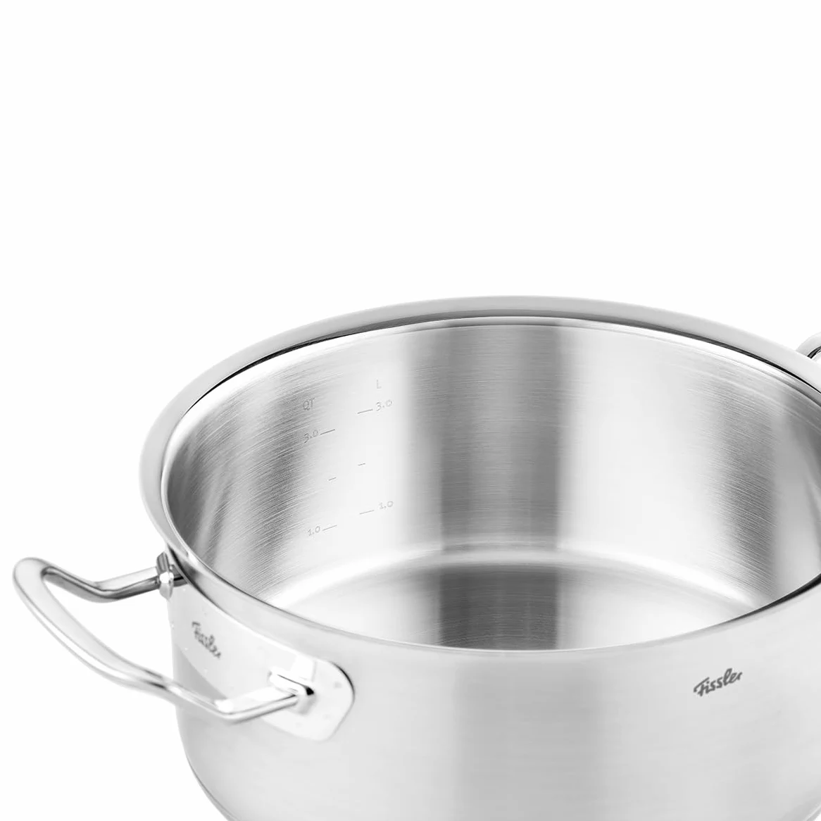 Fissler Original,Profi Collection Pentola per arrosti in acciaio innox 4.6 L, 24 cm, con coperchio in metallo, adatta per fornelli a induzione