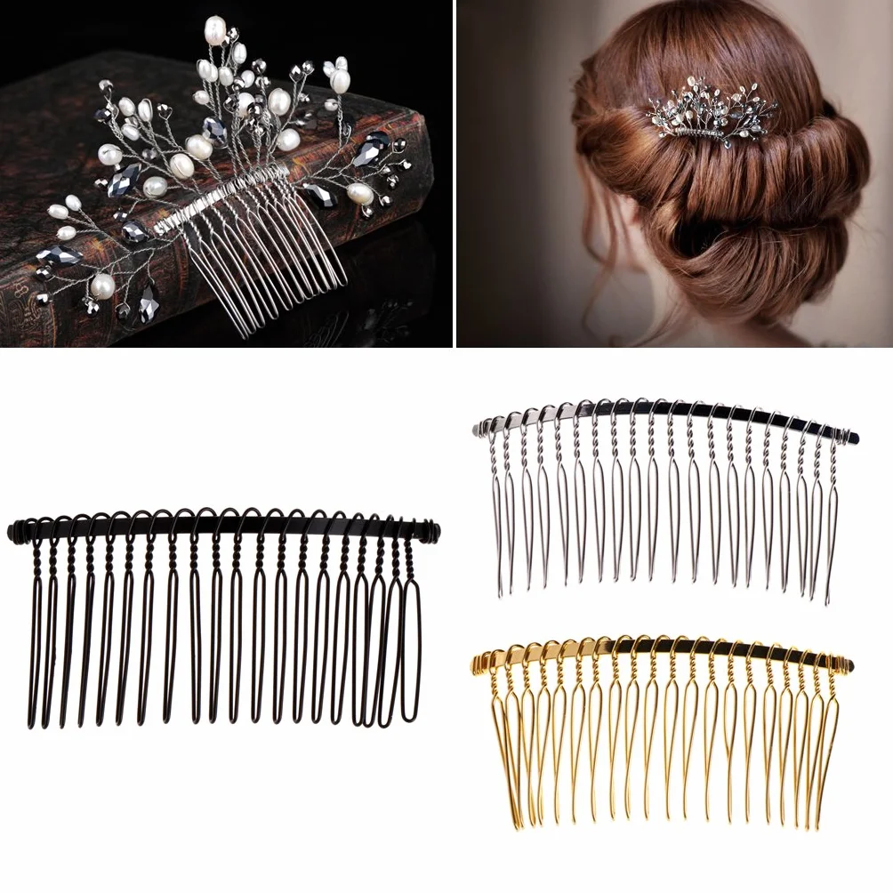 Pettine per capelli da sposa in metallo 20 denti accessorio per velo