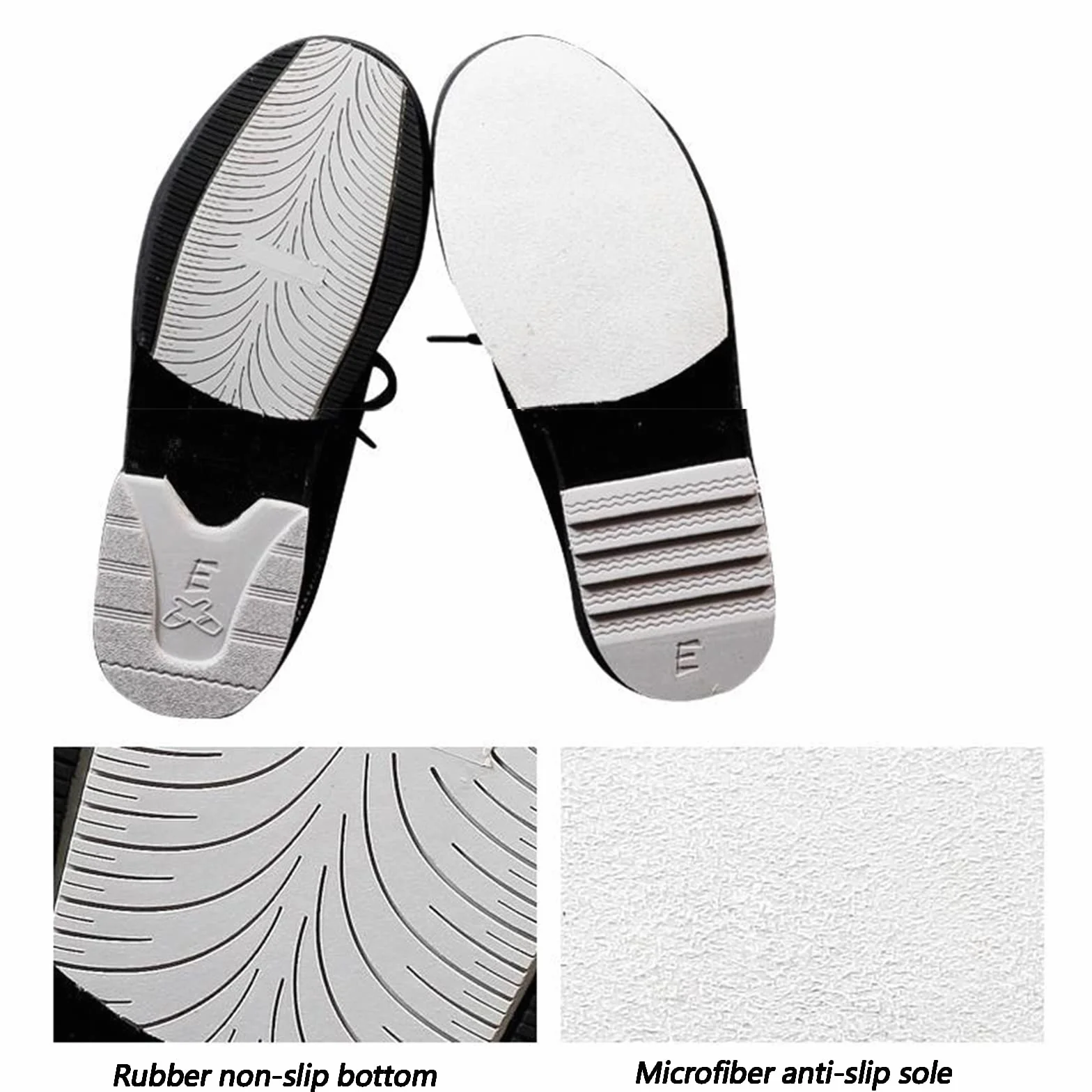 SDEQA Scarpe da Bowling in Pelle Antiscivolo Leggero con 5 Suole