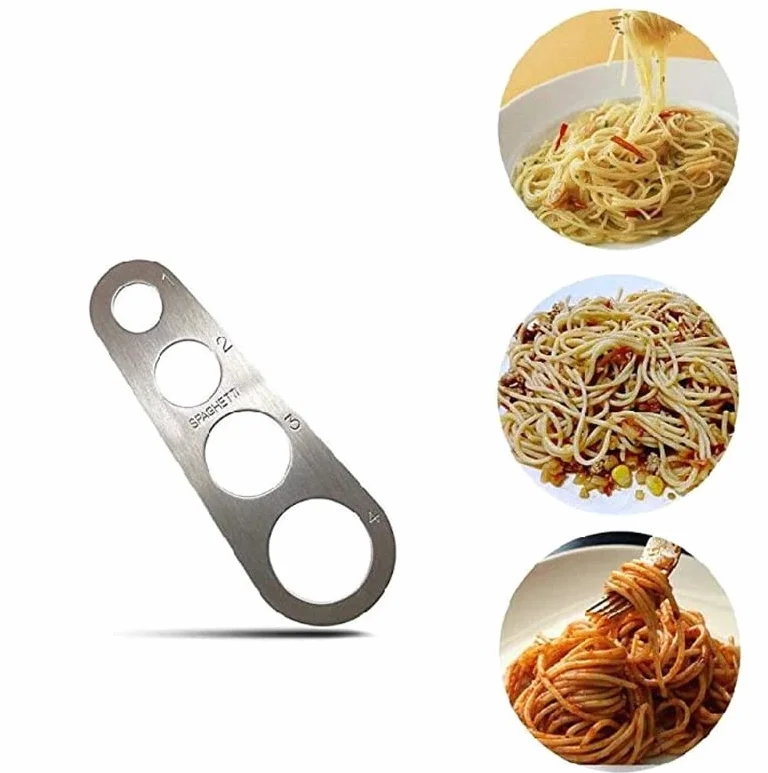 Dosatore Misurino Dosaspaghetti Misura Spaghetti Dosatore per pasta lunga in Acciaio Inox utensile da Cucina con 4 fori di Misurazione.