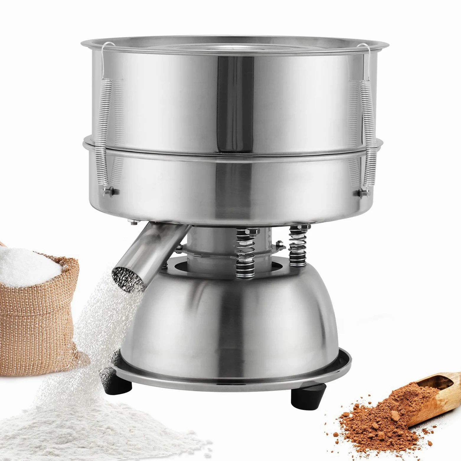 YUCHENGTECH Vaglio Setaccio Vibrante con 40 Mesh Setaccio Setaccio Farina Professionale Elettrico Setaccio Automatico per Setacciare Farina/Cacao in Polvere1150 RPM 50W