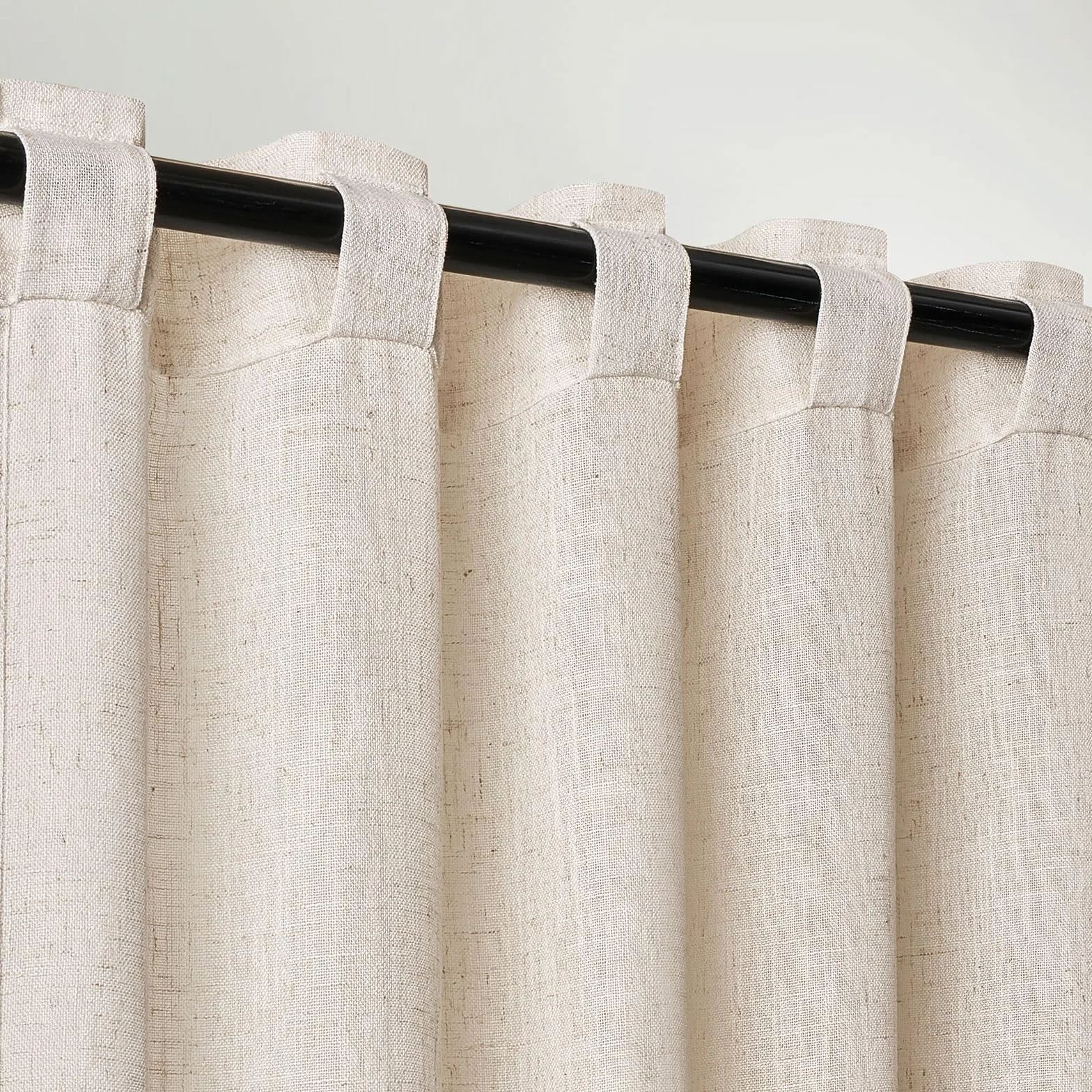 MIULEE Lino Tende Finestre Tenda a Pannello Traslucido Tende Moderne a Vela Trasparente per Porte Balcone Adatte per Soggiorno Camera da Letto 2 Pezzo Set Lino Naturale Bianco 140x260 cm