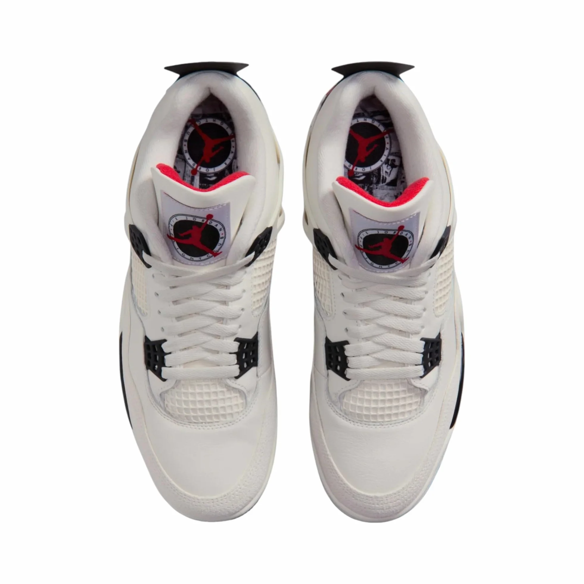 Air Jordan 4 Retro Flight Club Scarpe Uomo Sail University Red Black