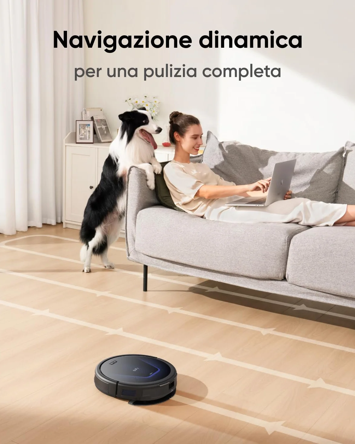 eufy G50 Robot Aspirapolvere 4000 Pa Spazzola Antigroviglio Navigazione Dinamica Ricondizionato