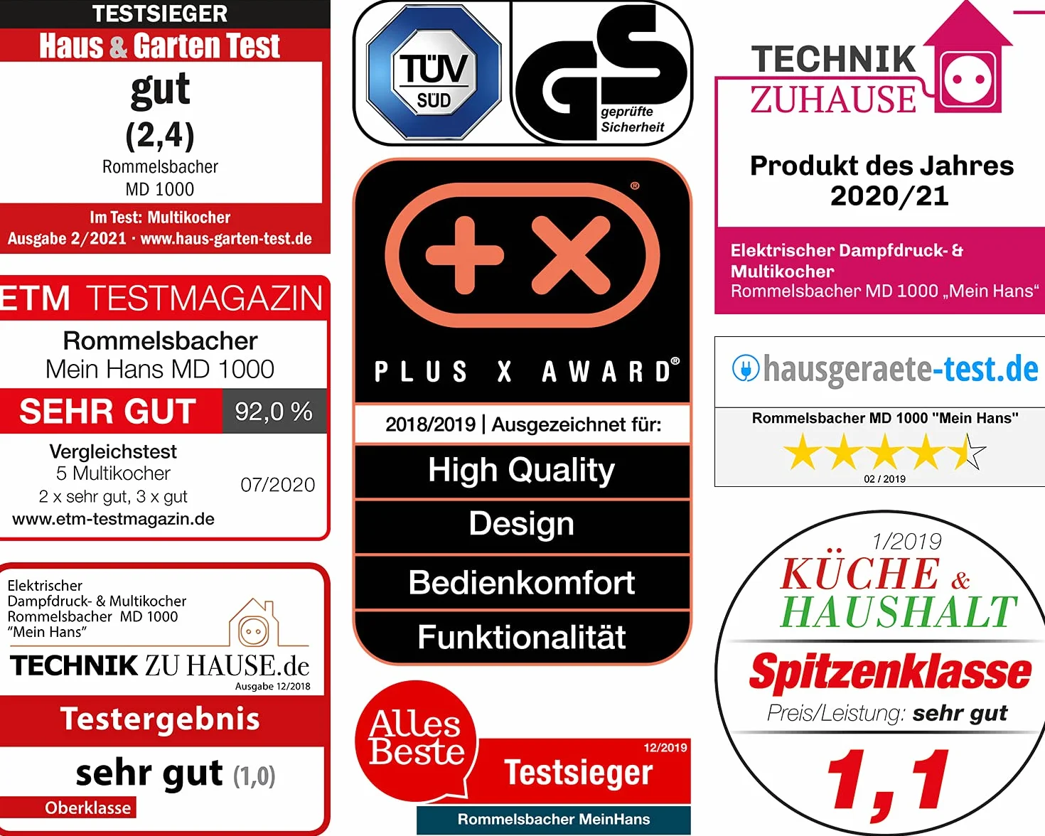 ROMMELSBACHER MD 1000 MeinHans pentola antiaderente 6 litri 40-170°C 2 livelli vapore