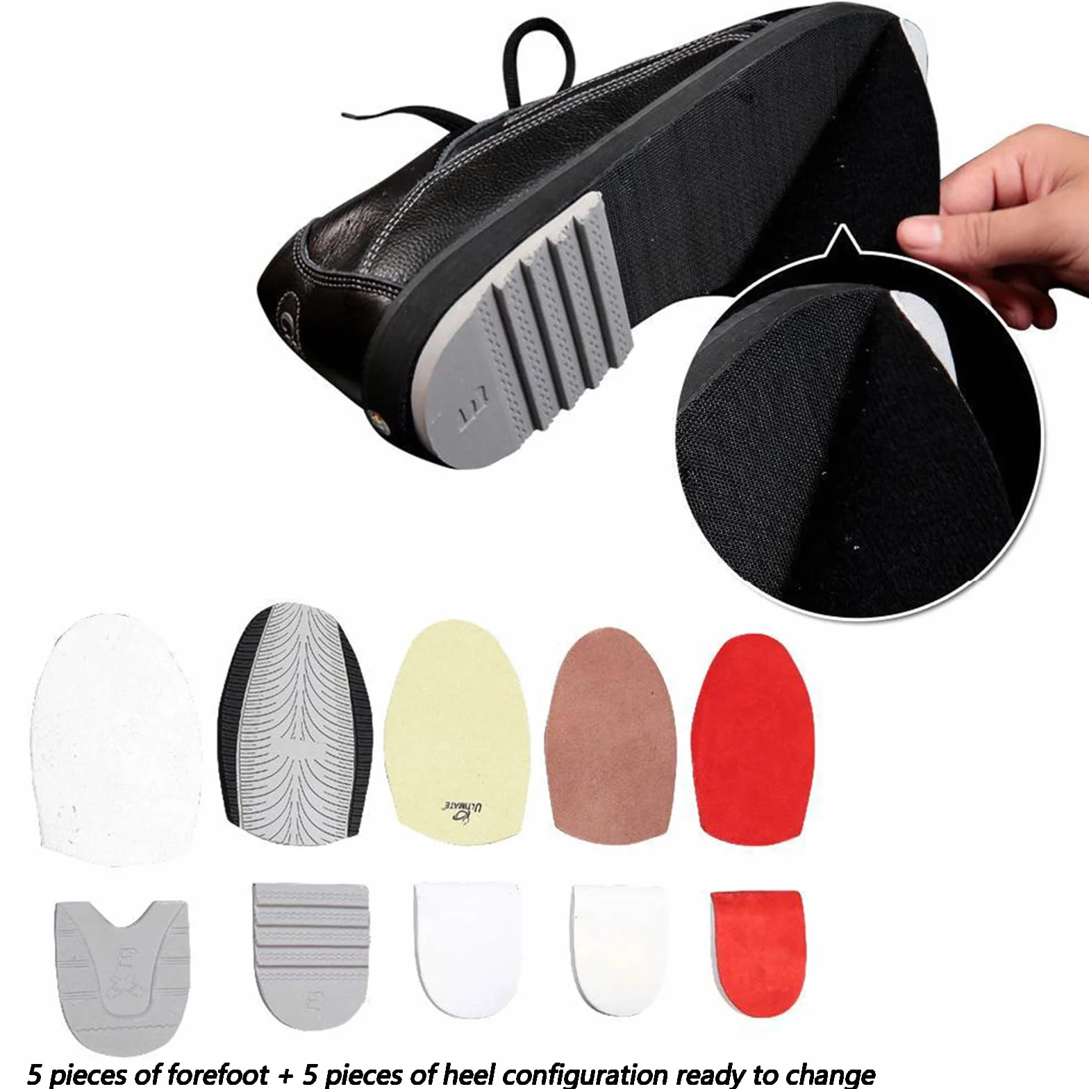 SDEQA Scarpe da Bowling in Pelle Antiscivolo Leggero con 5 Suole