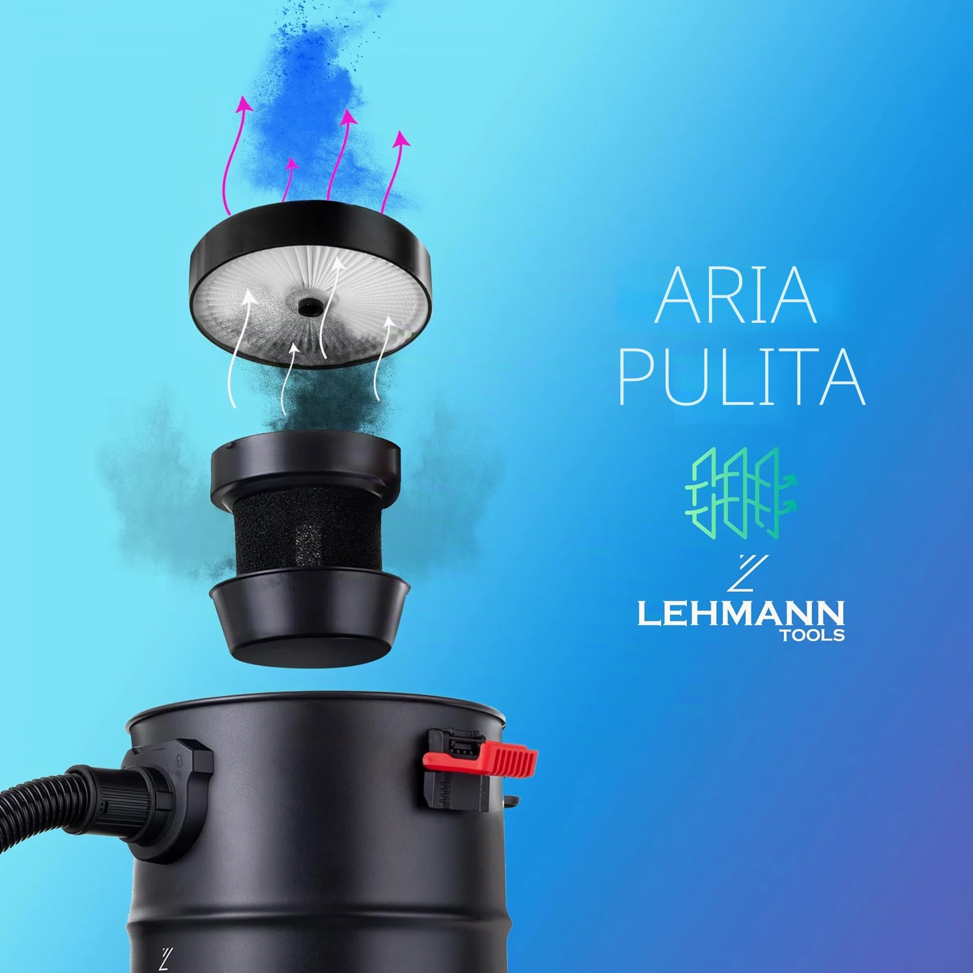 LEHMANN Ultrawash Aspirapolvere per Lavaggio 4 in 1 | Aspirapolvere per tappeti e mobili imbottiti | Aspirapolvere senza sacchetto con serbatoio da 20 litri | Molti accessori inclusi