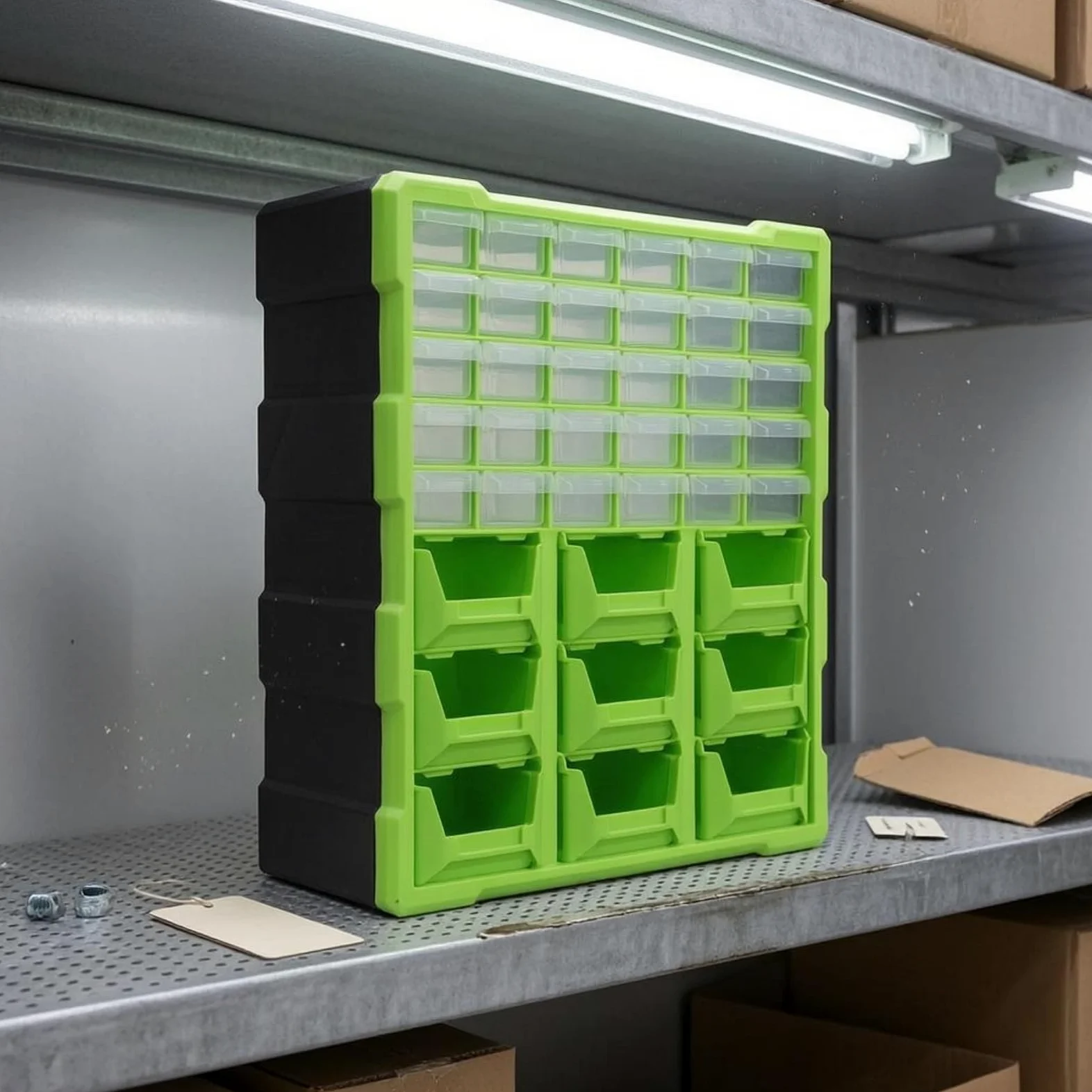 predolo Mobile Organizer Cassetti Trasparenti Leggero Organizer Viti Trasparente Multiuso Organizzatore Pezzi per Officina
