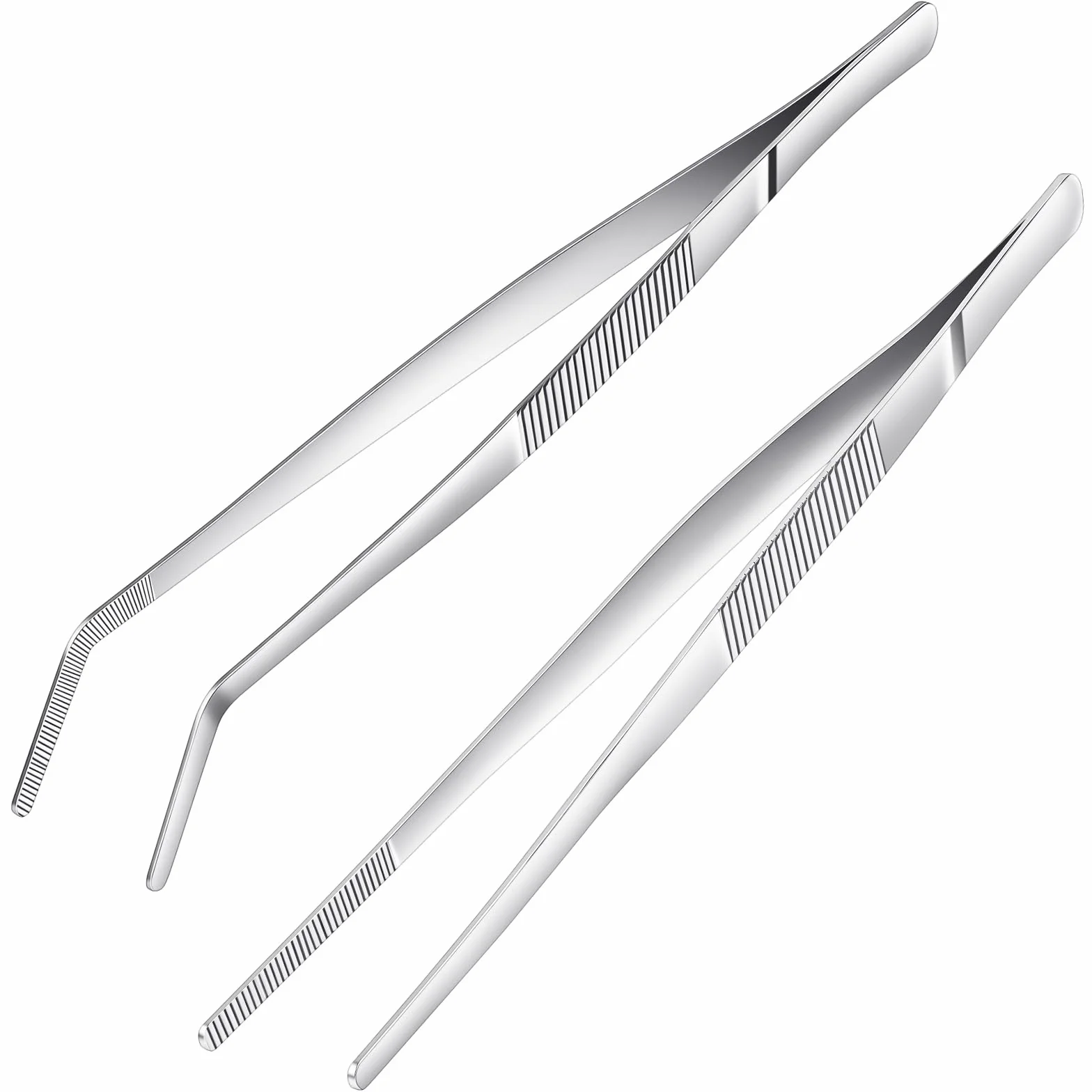 Pinze da Cucina in Acciaio Inox 30 cm, Pinza Chef Professionale per Servire Cibo, Grill, Pasta, Insalata, Barbecue