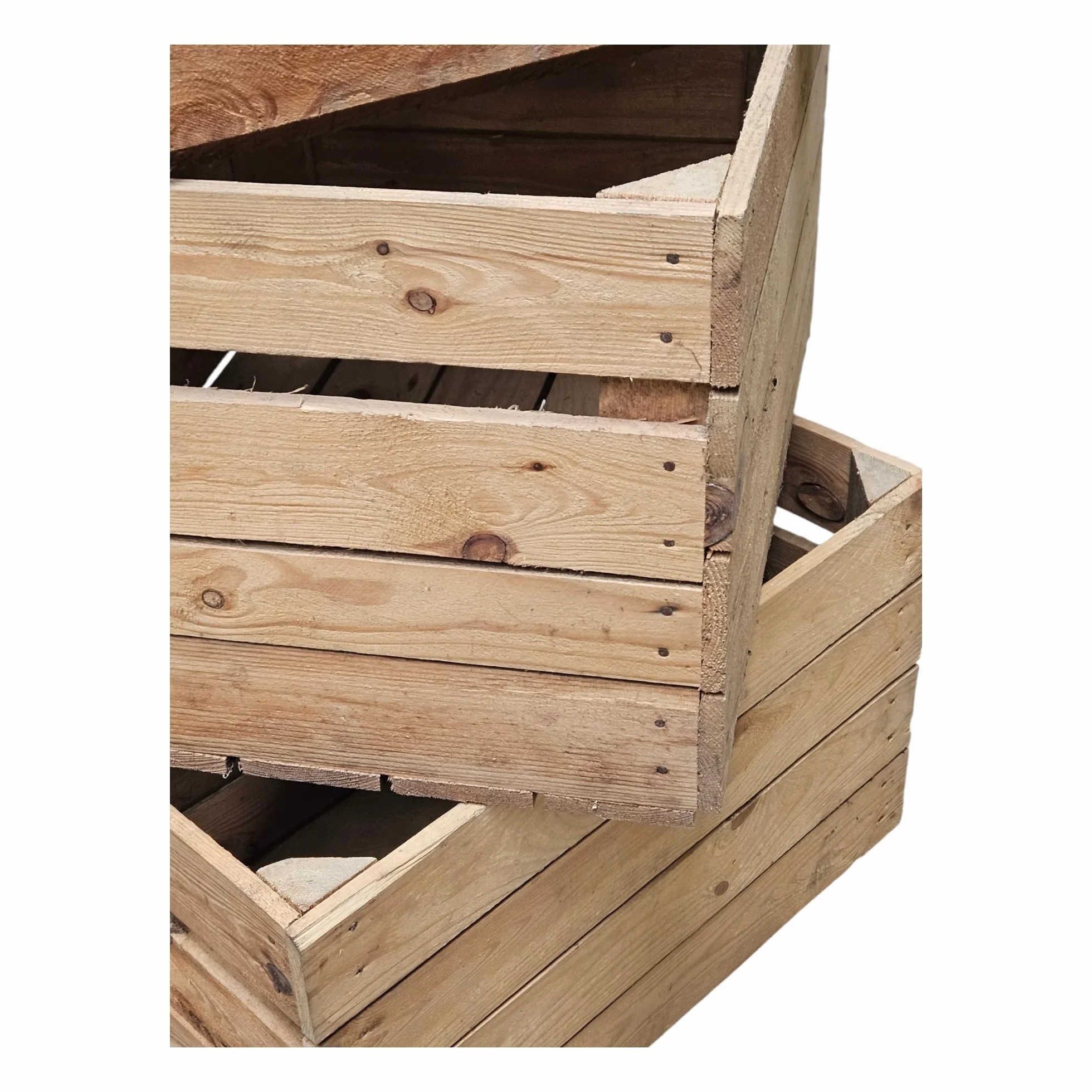 Teramico Casse di Legno Casse di Frutta Vintage 50 x 40 x 30 cm -Offerte Set-Solido e Stabile (Set di 4)