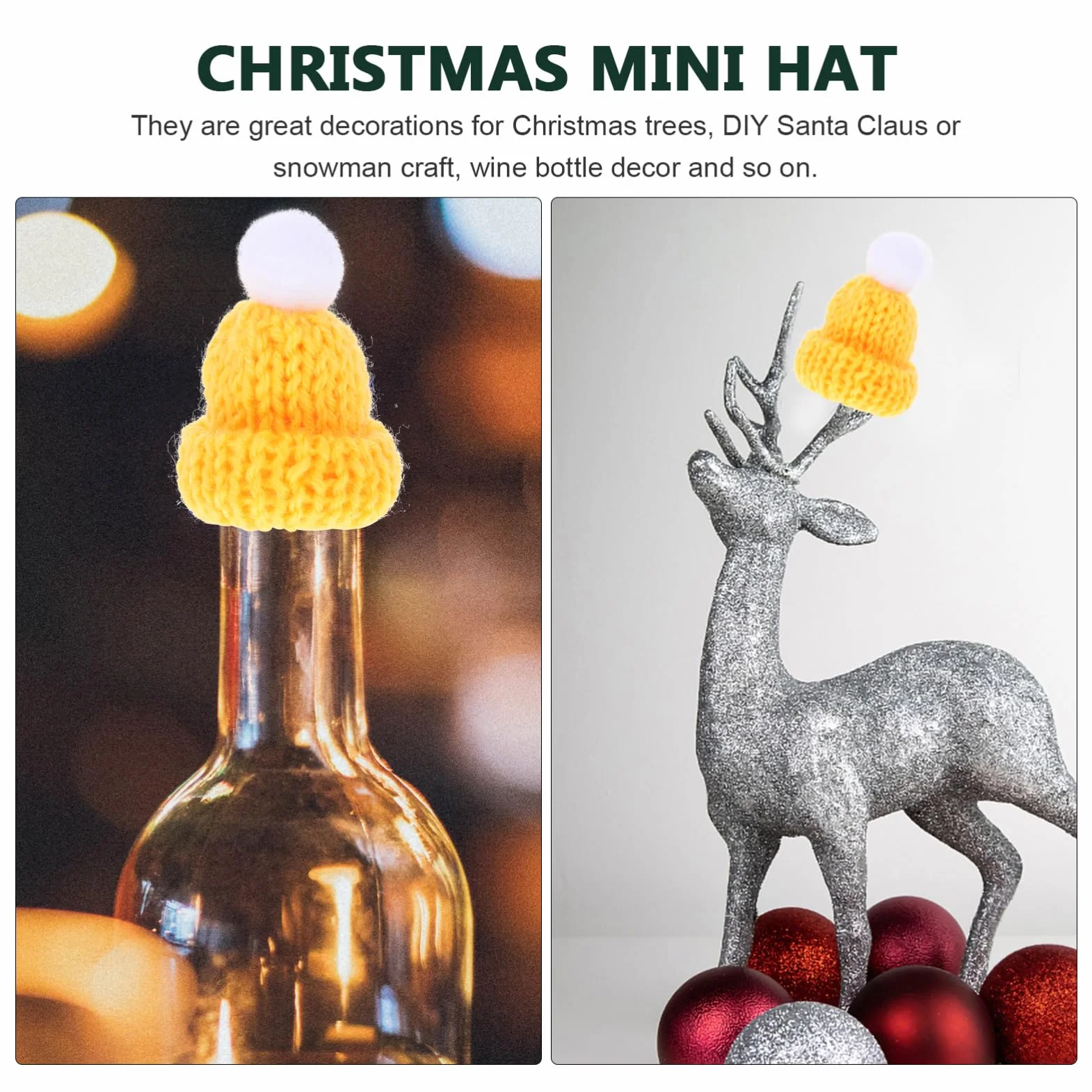 Abaodam 10 Mini Cappellini Natalizi Lavorati A Maglia Per Lavoretti Piccoli Cappellini Da Babbo Natale Mini Natalizi Lavorati A Maglia Per Bambole Decorazioni ie