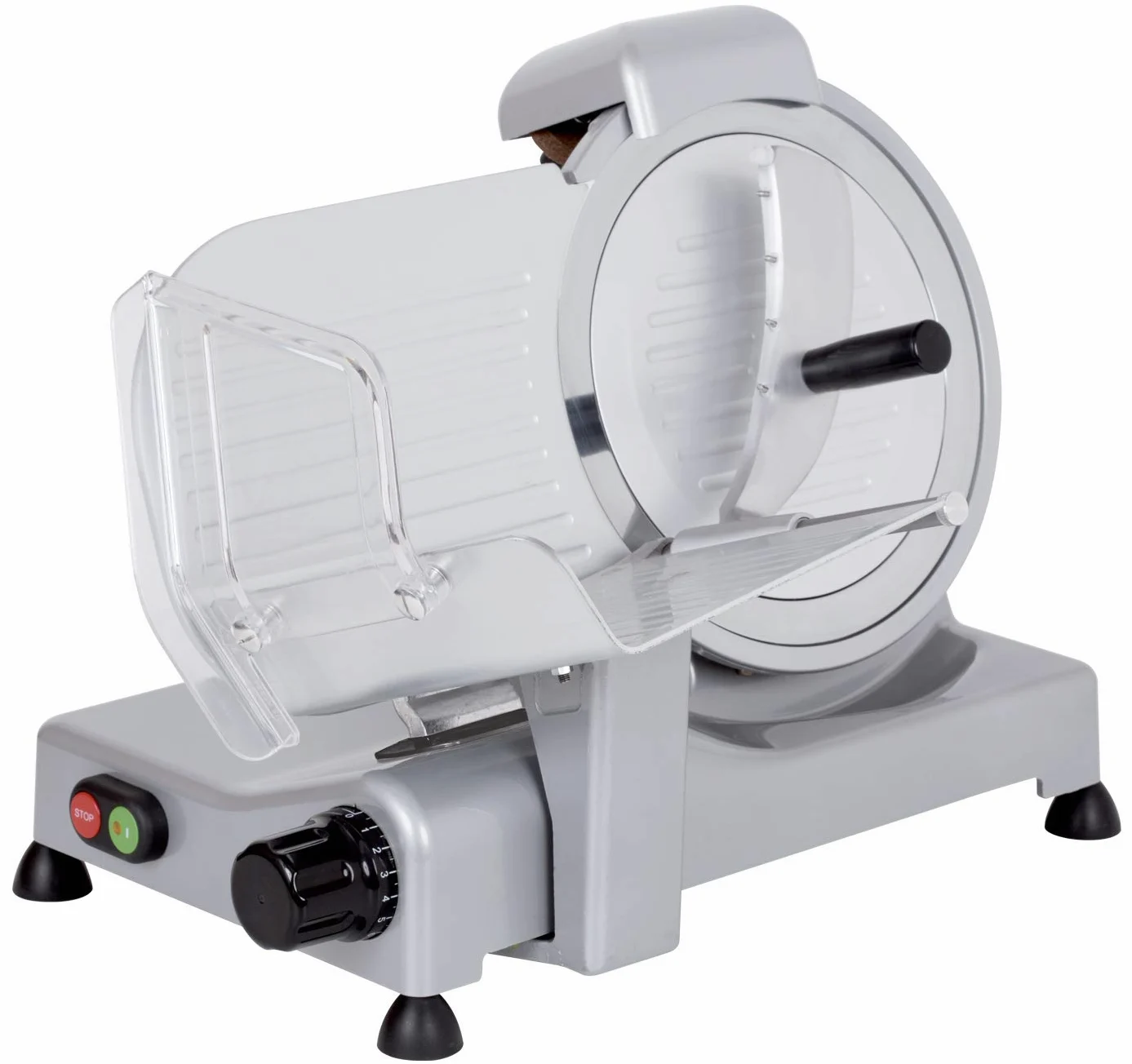 RGV Affettatrice 22 Lusso GS Silver -Ø220 mm, Motore Ventilato 140 W, Affilatoio Fisso, Lama in Acciaio Temprato, Argento