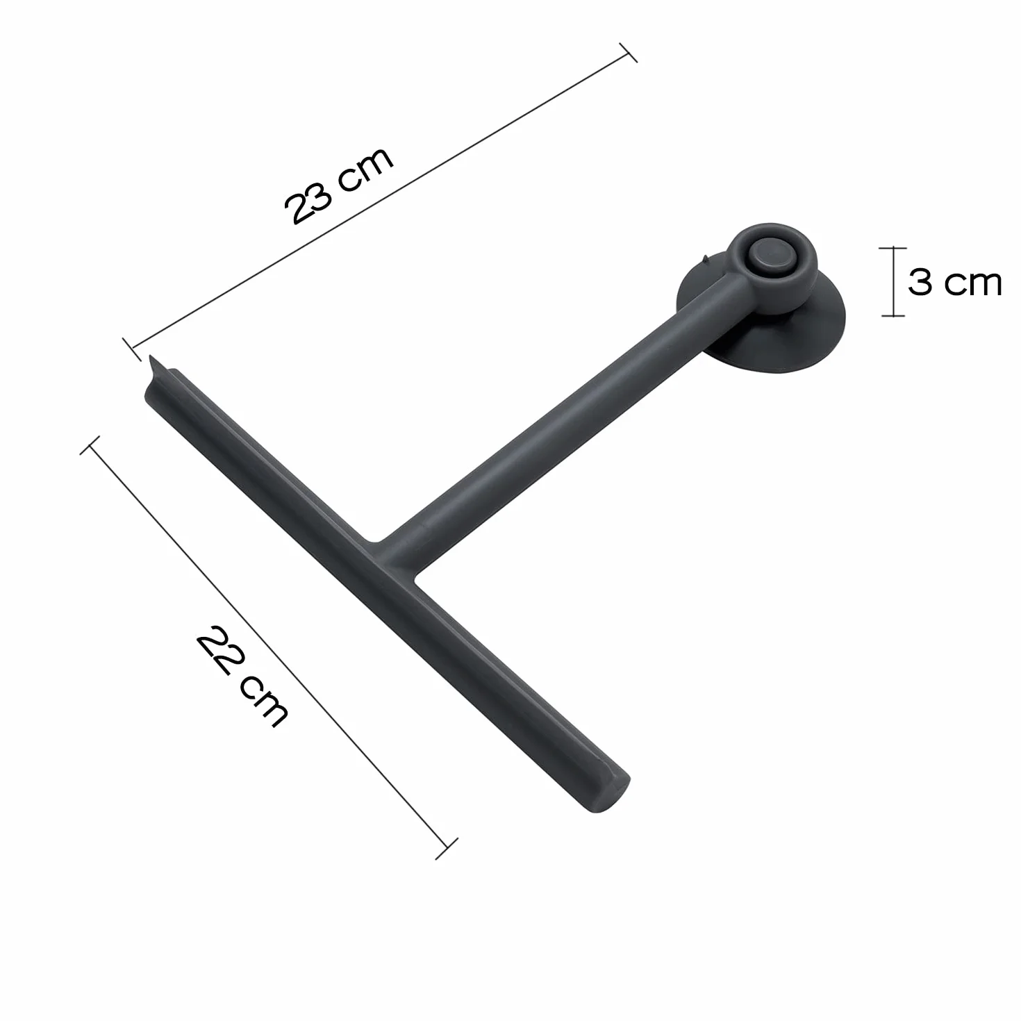 GEDY G-Mirissa Tergivetro Doccia Nero Pulisci Vetro Resina Gomma 23x22x3 cm