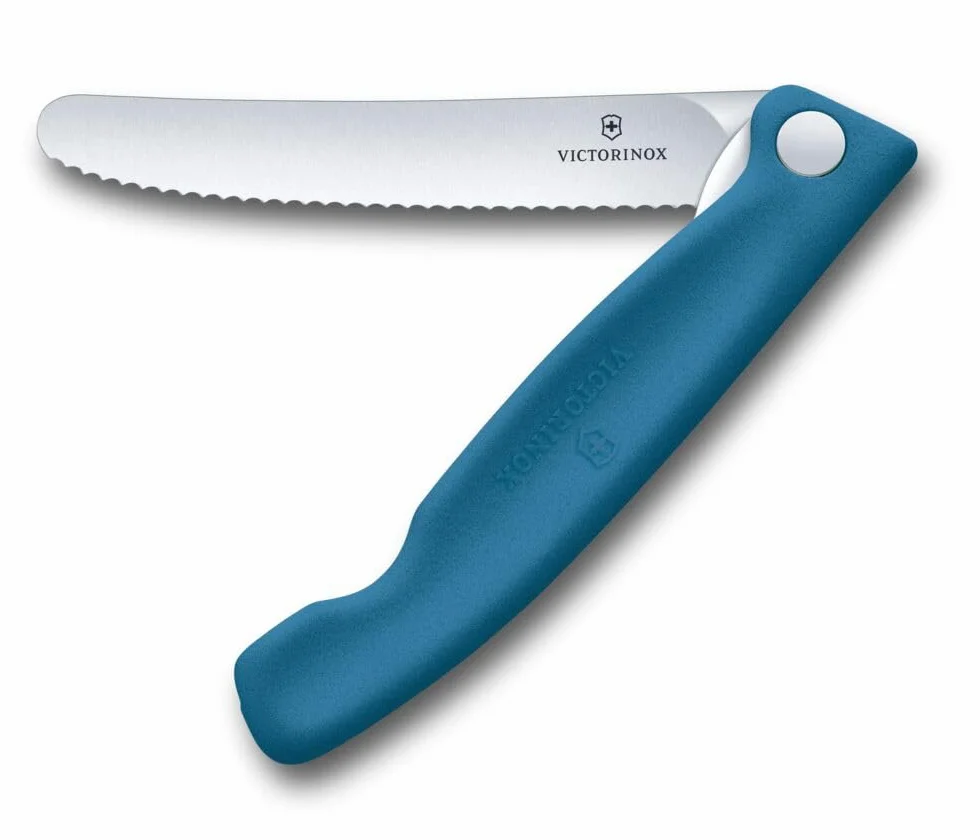 Victorinox Swiss Classic Pieghevole Coltello da Picnic Lama Seghettata Extra Affilata Blu